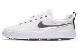 Nike Course Classic Golf Shoes Men Low-Top White Silver