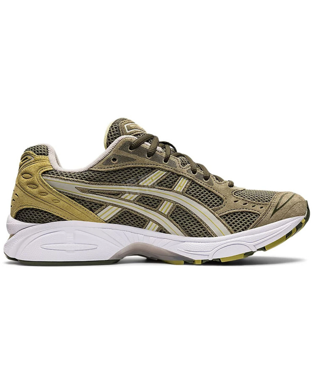Asics Gel-Kayano 14 мужские кроссовки сетчатые коричнево-зелено-белые картинка