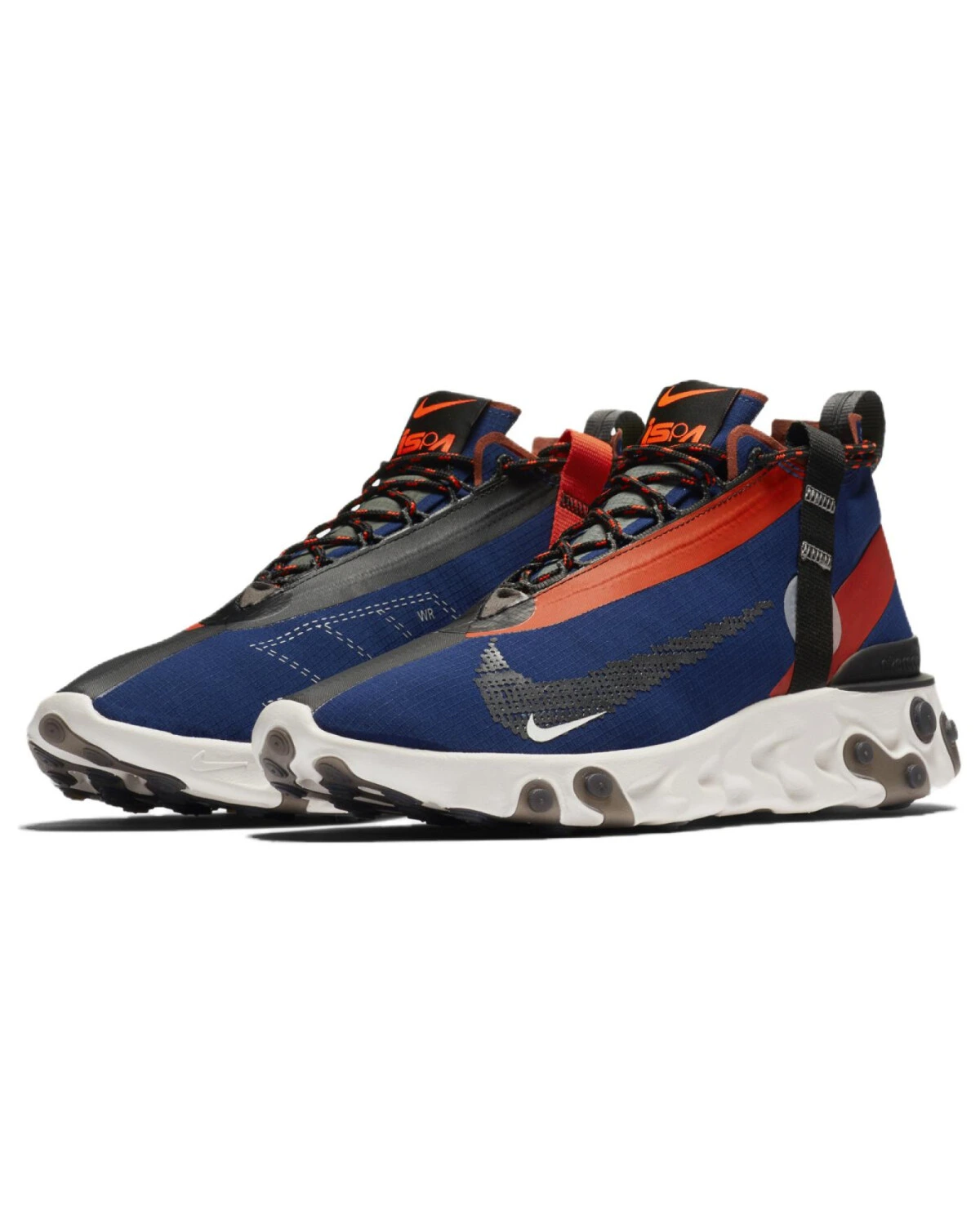 Nike ISPA Mid Top унисекс кроссовки средние синие из текстиля с платформой картинка