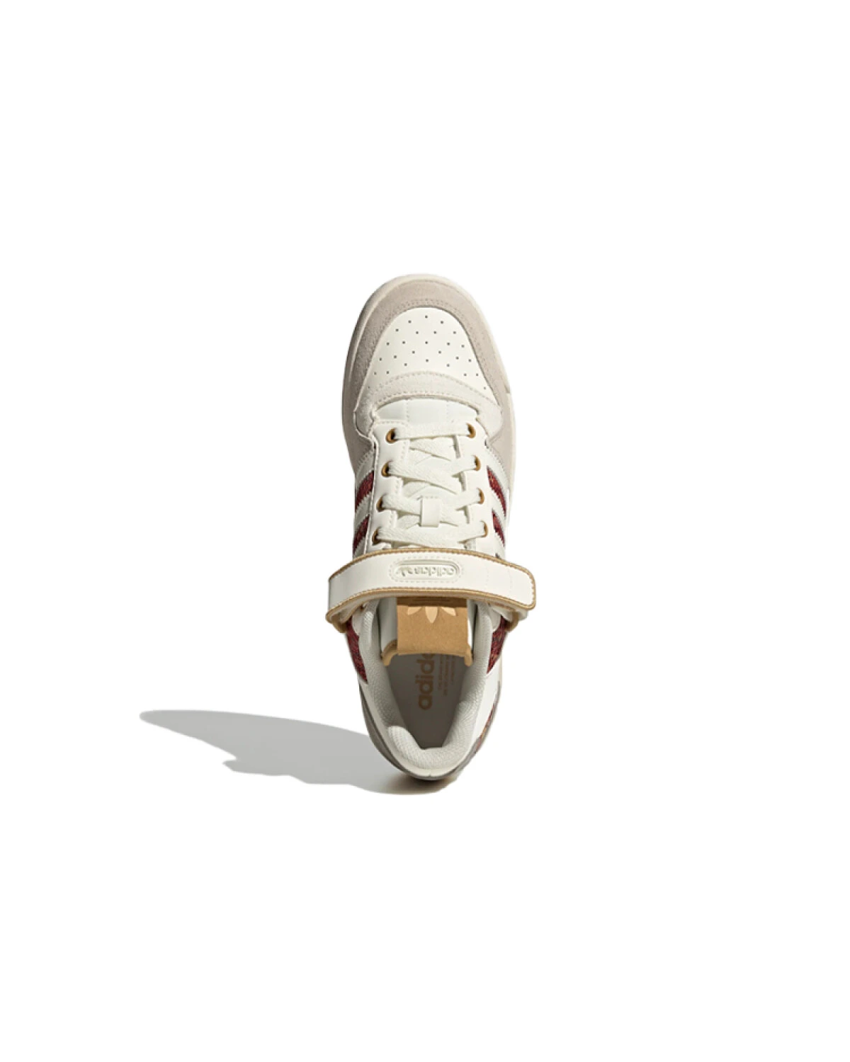 Adidas Originals FORUM Low унисекс кроссовки кожаные бело-красно-серые картинка