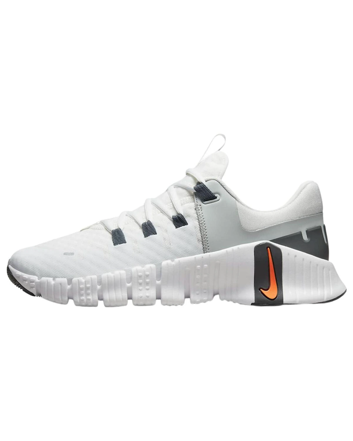 Nike Free Metcon 5 унисекс кроссовки белые с черными вставками для тренировок картинка