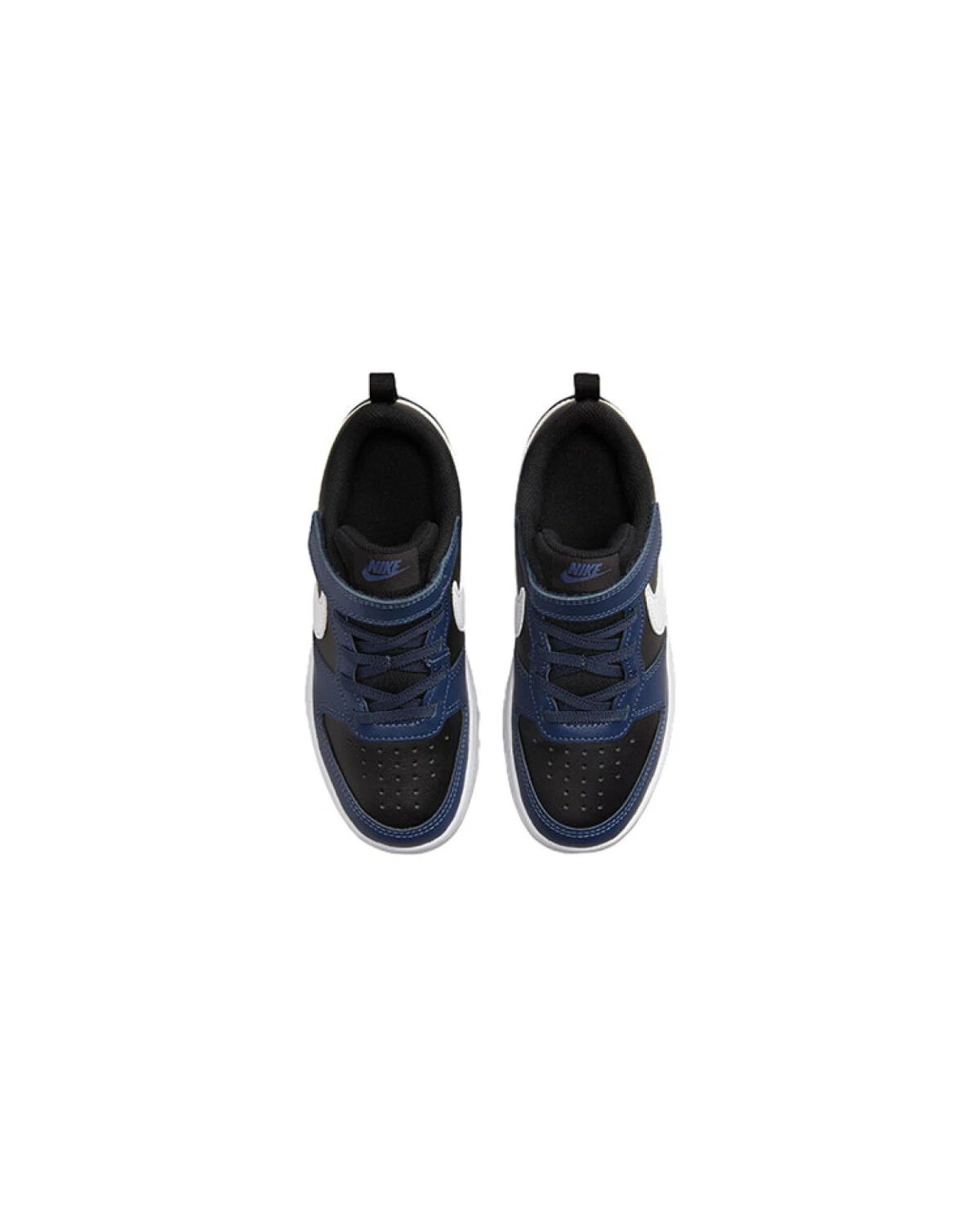 Nike Low 2 детские кеды из натуральной кожи черно-синие картинка