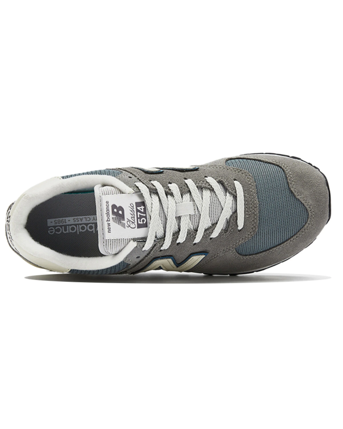 New Balance NB 574 унисекс кроссовки серые дышащие из сетки картинка