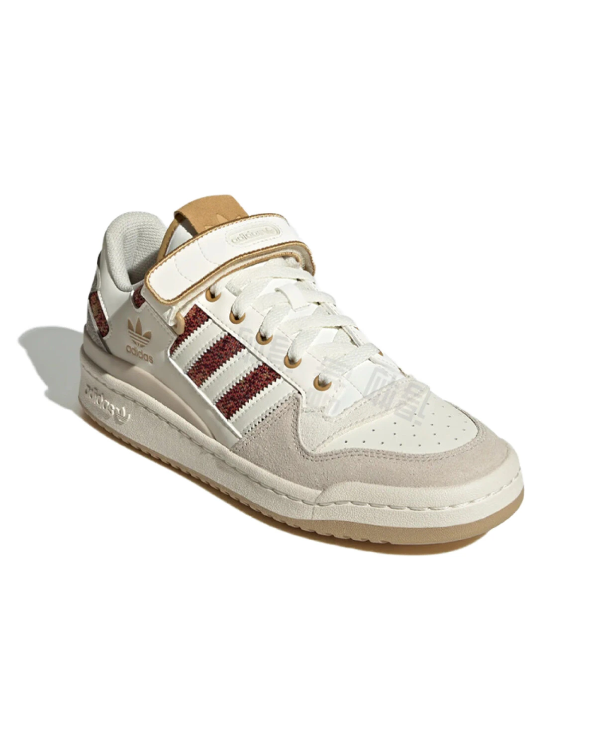 Adidas Originals FORUM Low унисекс кроссовки кожаные бело-красно-серые картинка