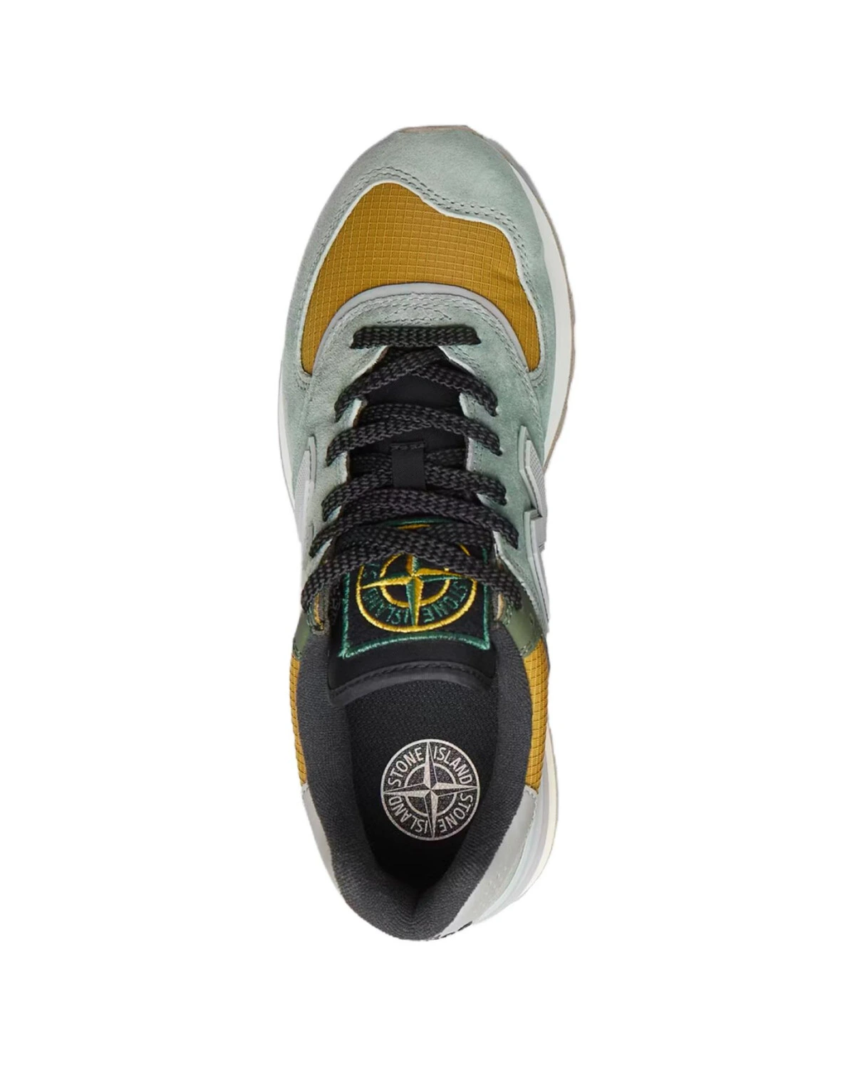 New Balance 574 унисекс кроссовки беговые светло-зеленые с желтыми вставками картинка