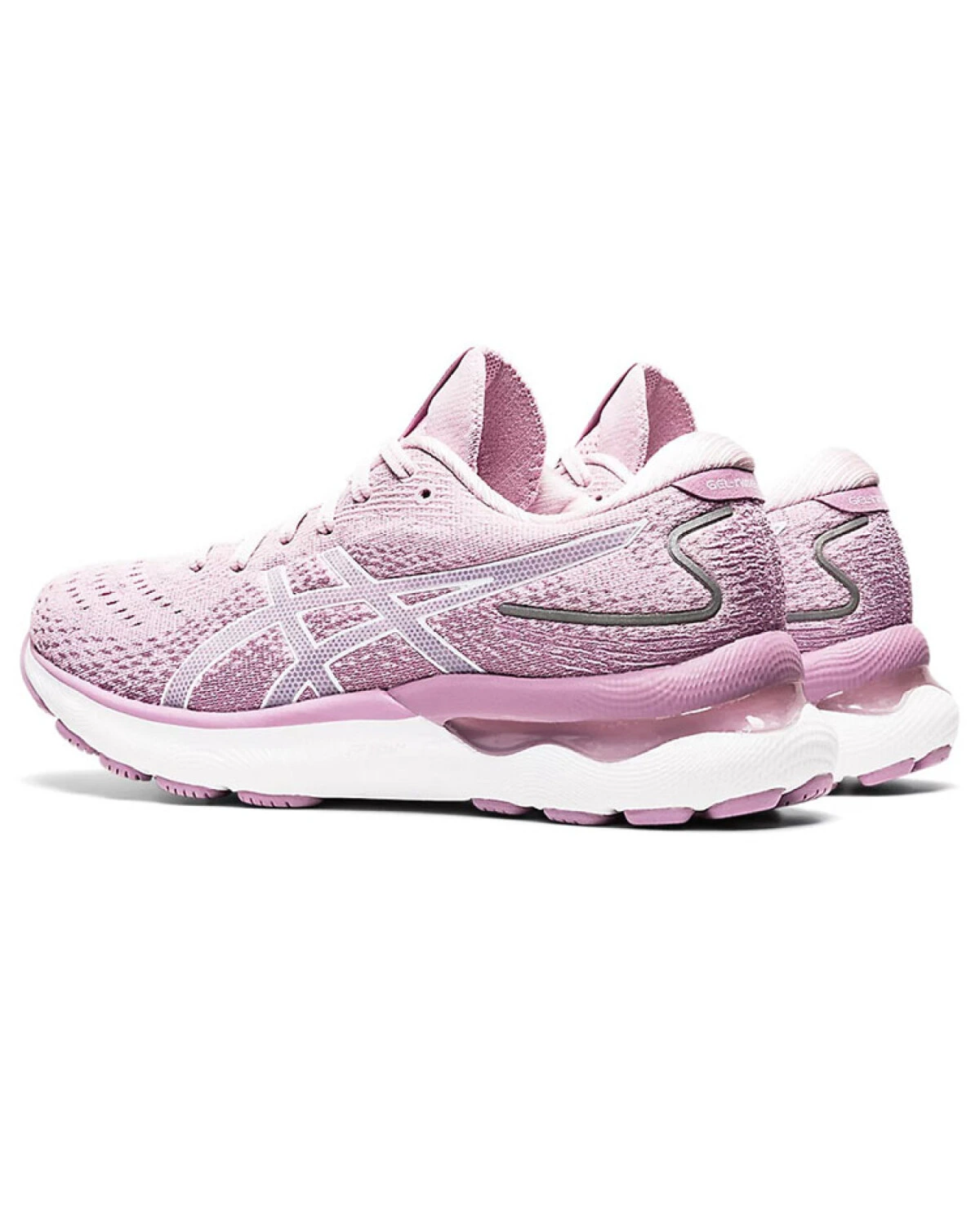 Asics GEL-Nimbus 24 женские кроссовки с амортизацией розово-белые картинка