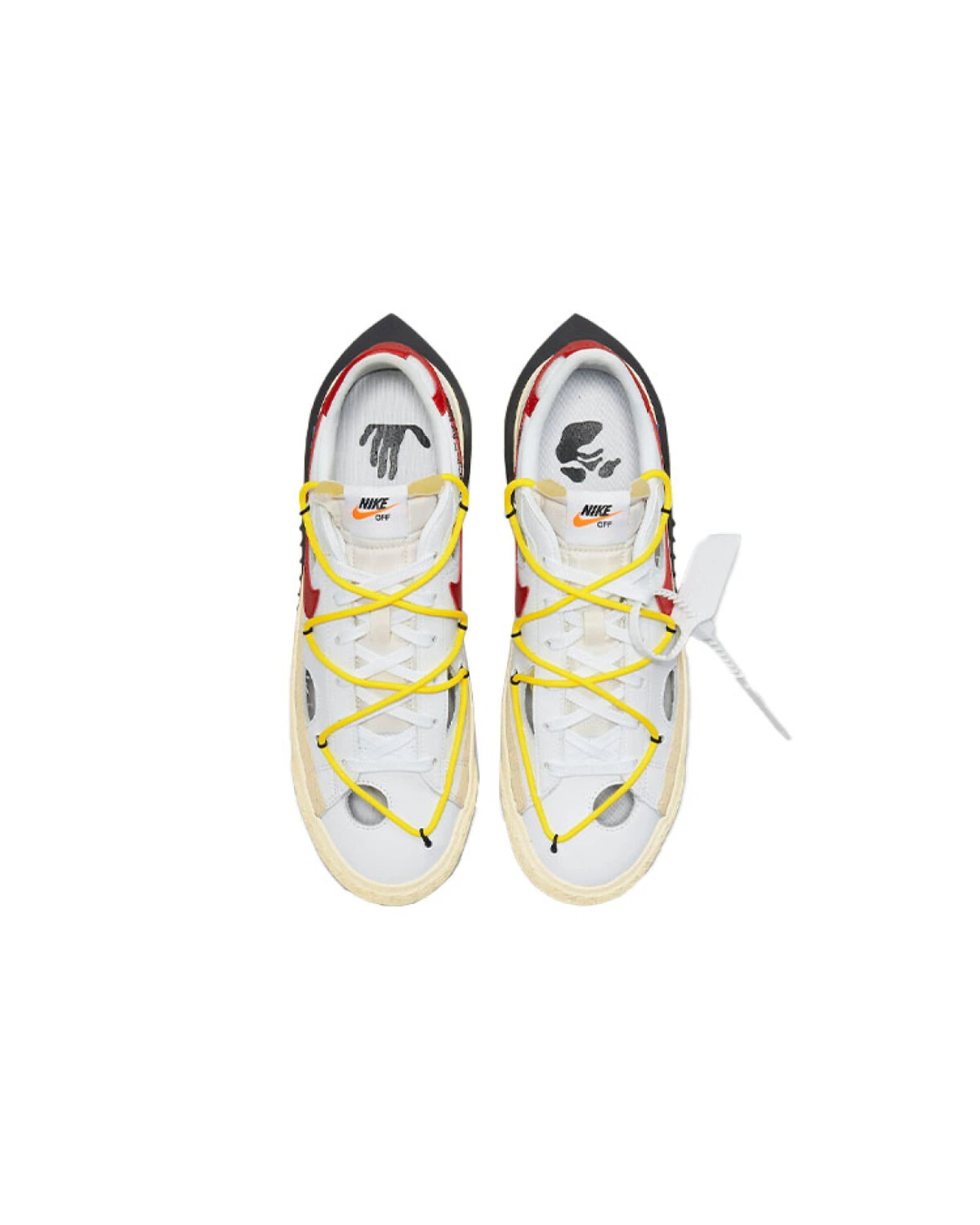 Nike Blazer кроссовки для скейтбординга белые с жёлтыми шнурками картинка