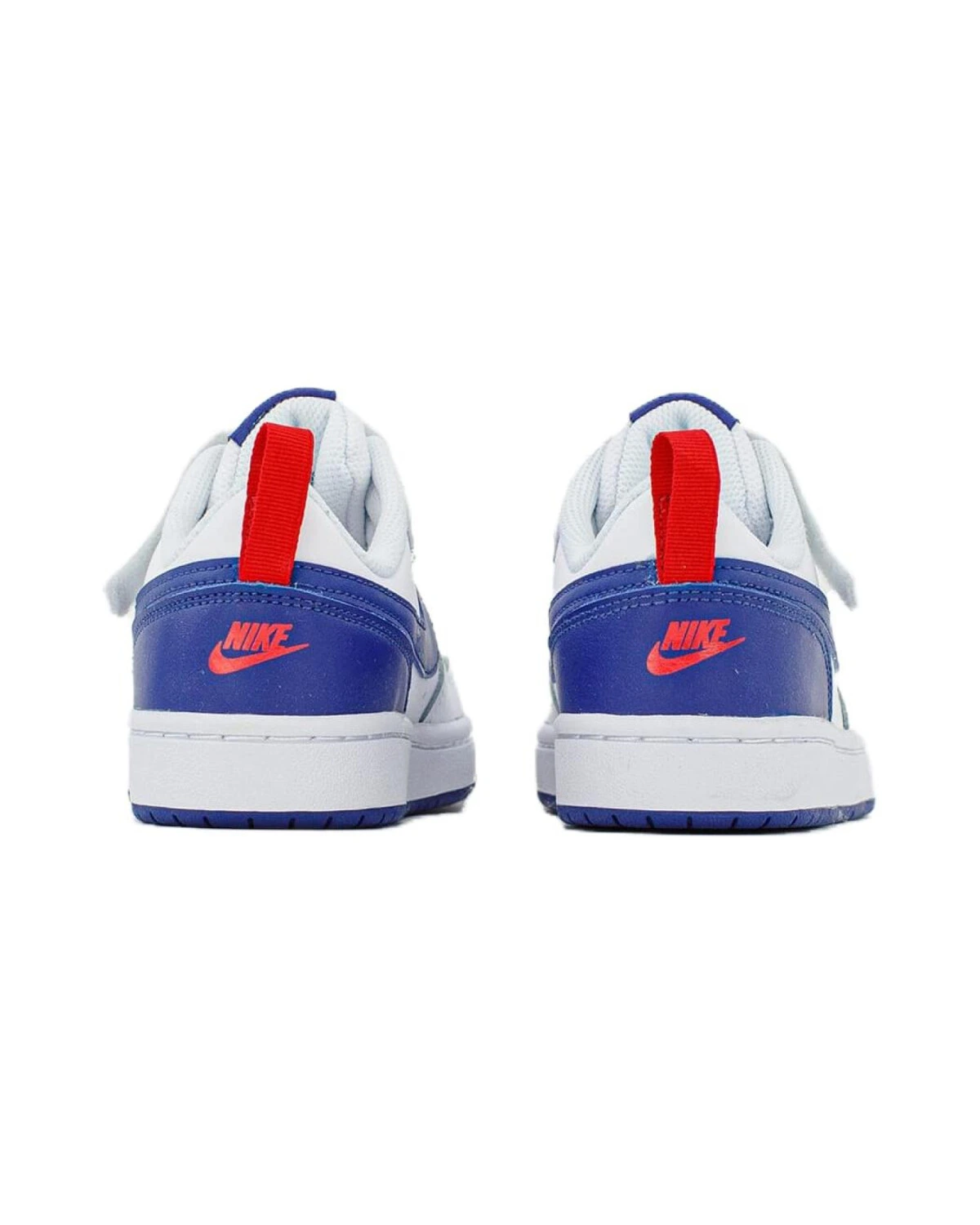 Nike Low 2 детские кеды из натуральной кожи бело-сине-красные картинка