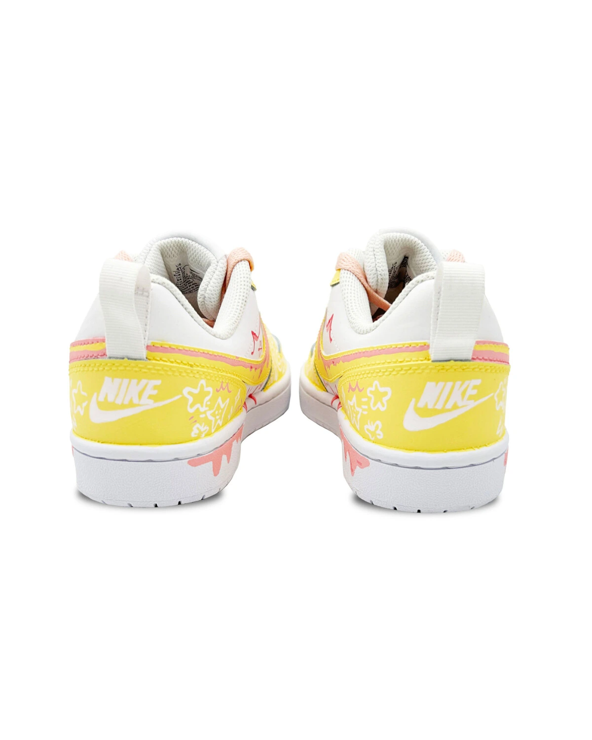 Nike Court Borough Low 2 детские кроссовки из натуральной кожи желтые весенние картинка