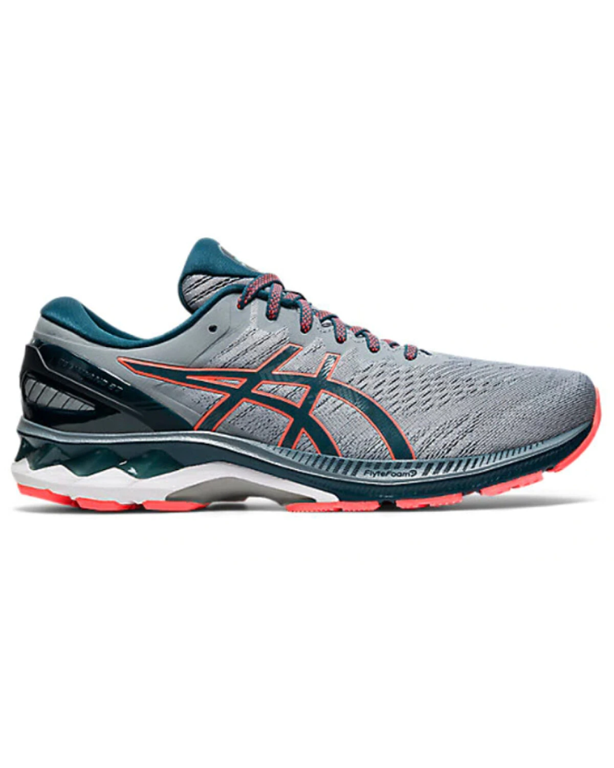 Asics Gel-Kayano 27 мужские спортивные кроссовки с амортизацией серо-голубые картинка