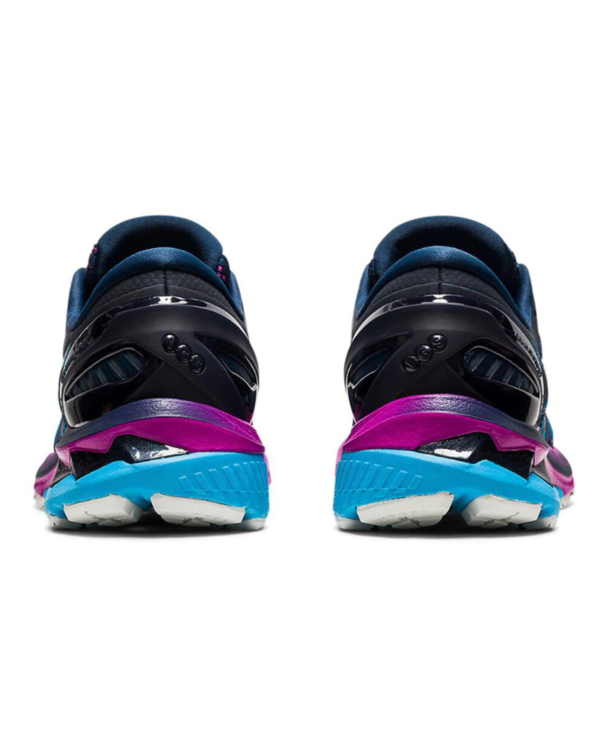 Asics Gel-Kayano 27 женские беговые кроссовки сетчатые сине-чёрные картинка