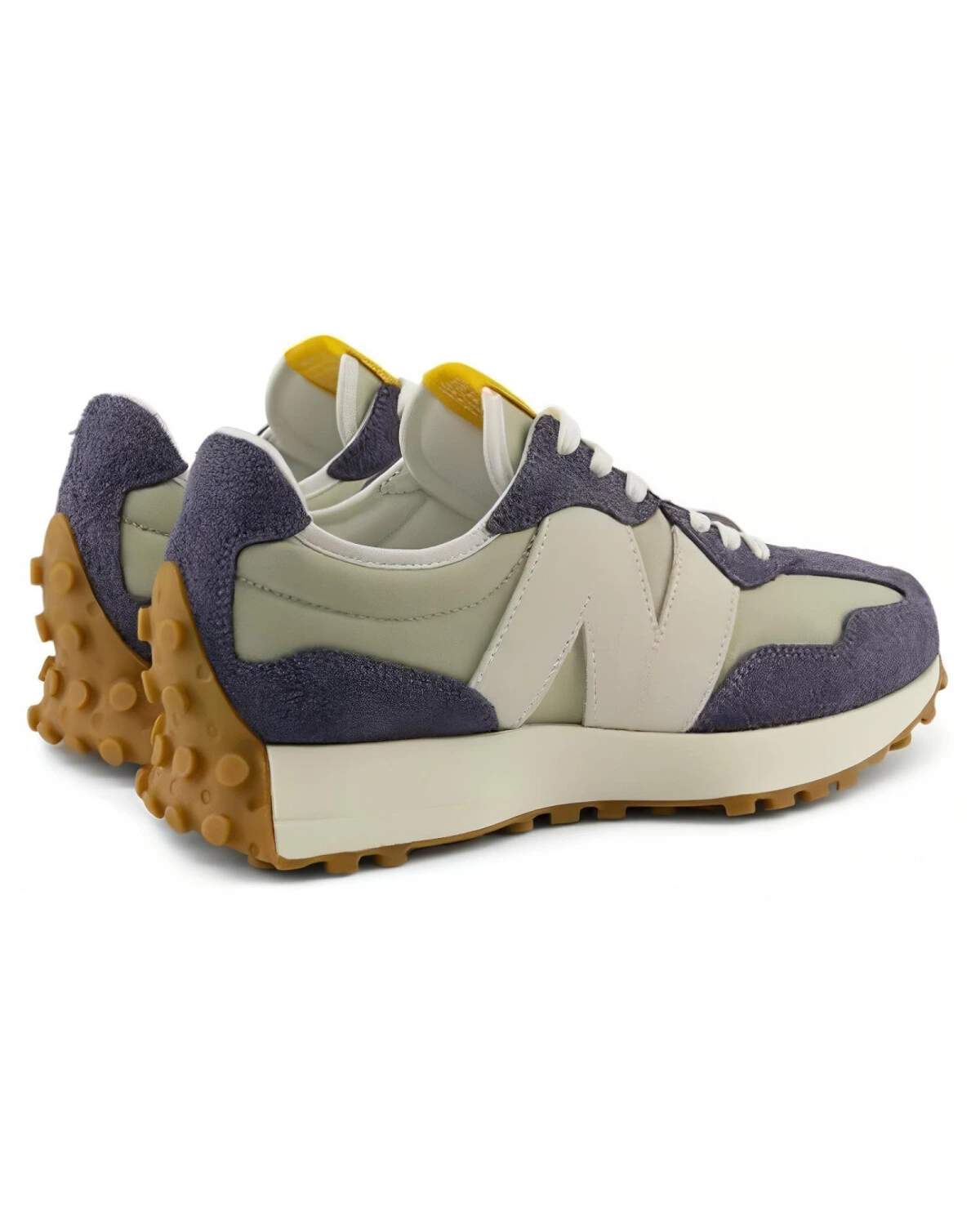New Balance NB 327 кроссовки повседневные сине-зеленые из синтетики картинка