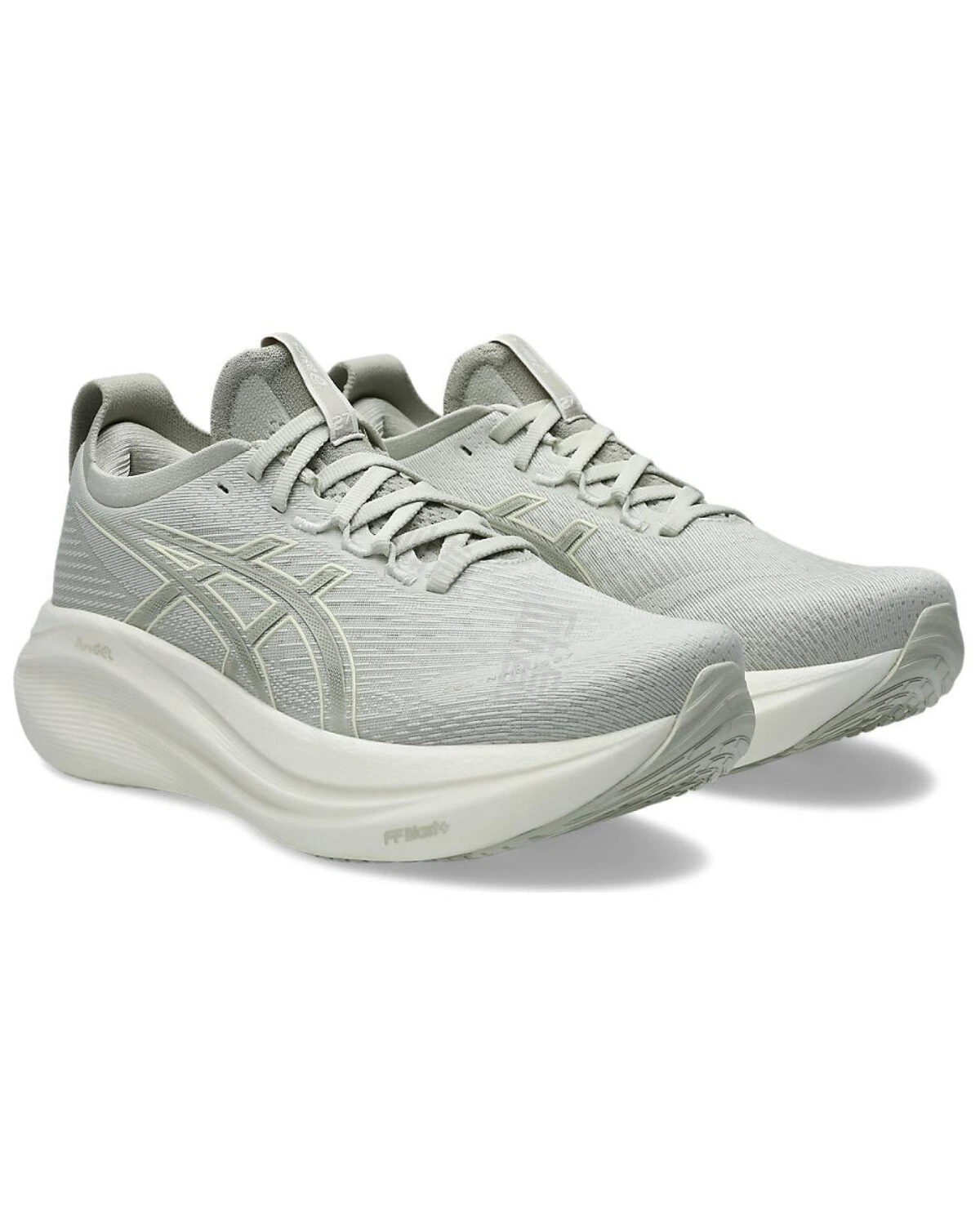 Asics Gel-Nimbus 27 женские кроссовки для бега серо-белые картинка