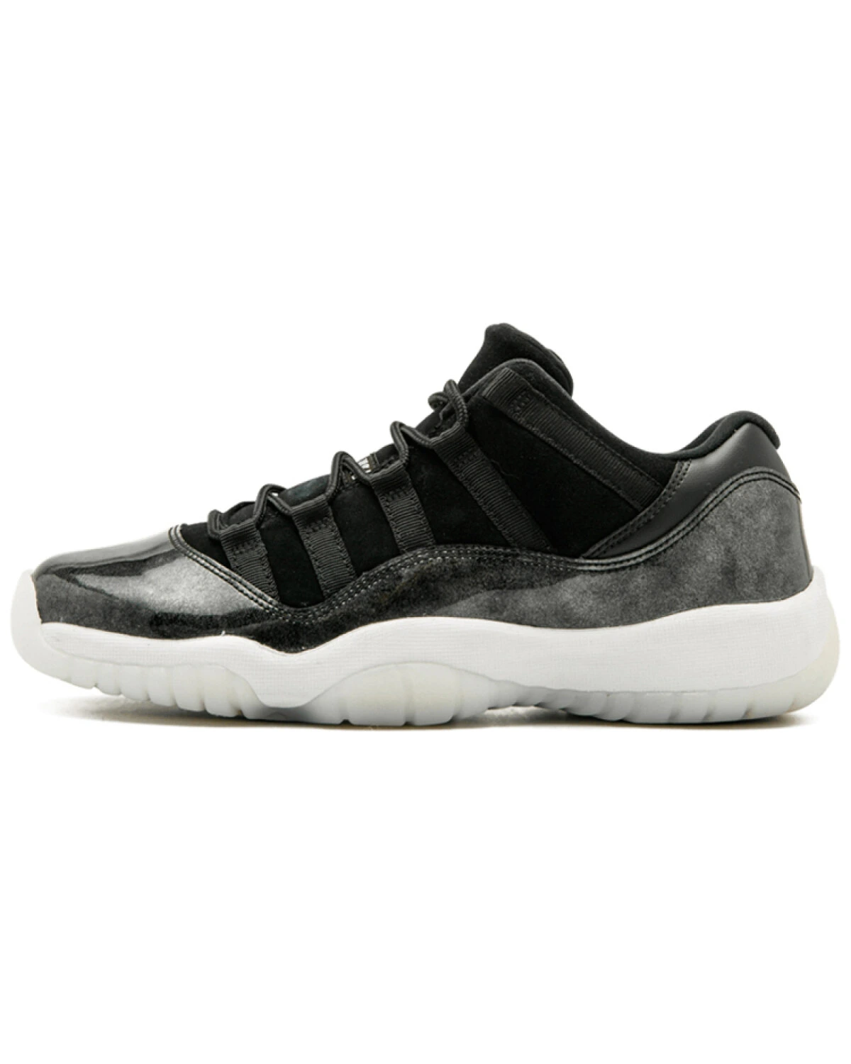 Jordan Air Jordan 11 Retro Low Barons мужские кроссовки черные кожаные картинка