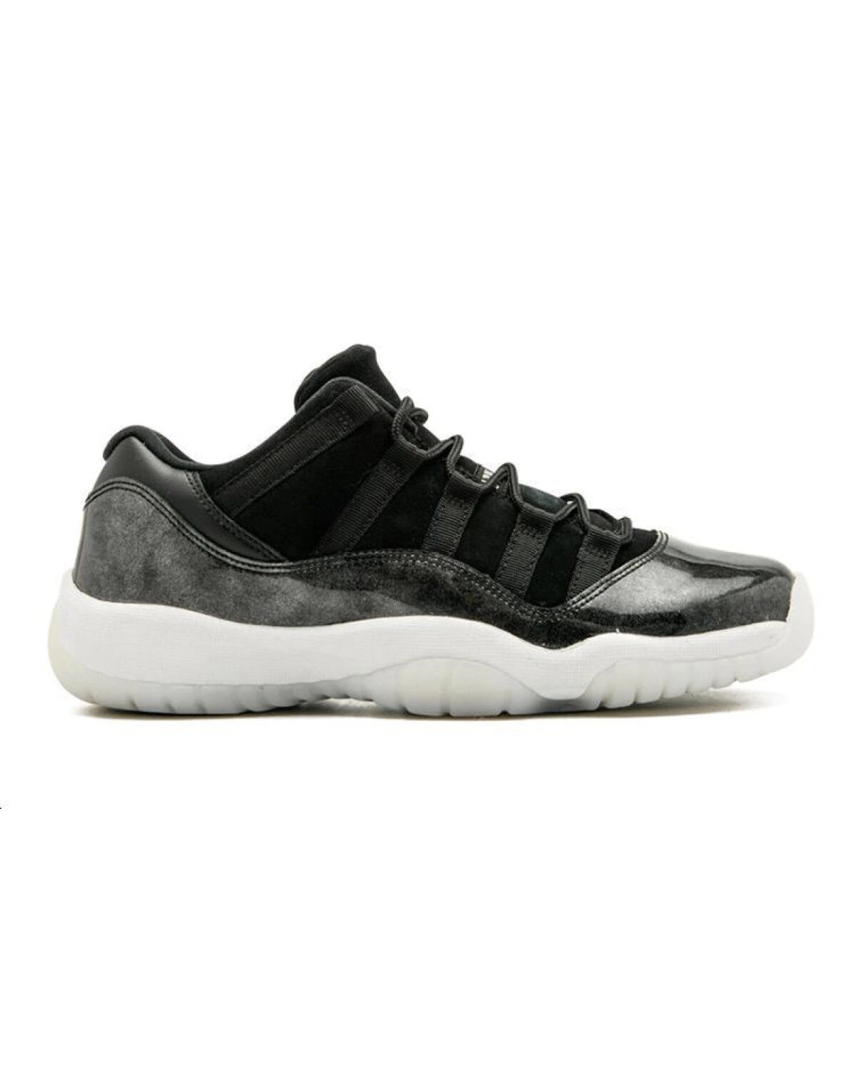Jordan Air Jordan 11 Low Barons детские кроссовки для баскетбола черные из лаковой кожи картинка
