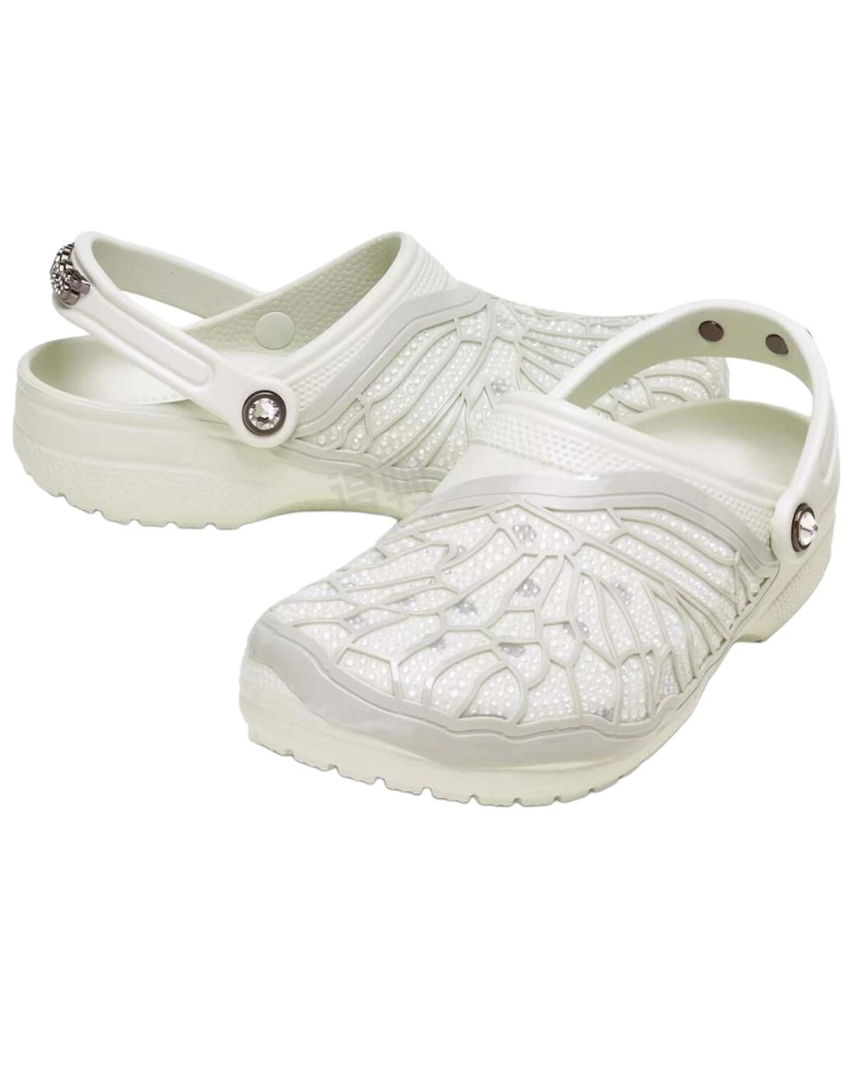 Crocs x Swarovski Classic Clog унисекс кроксы белые картинка