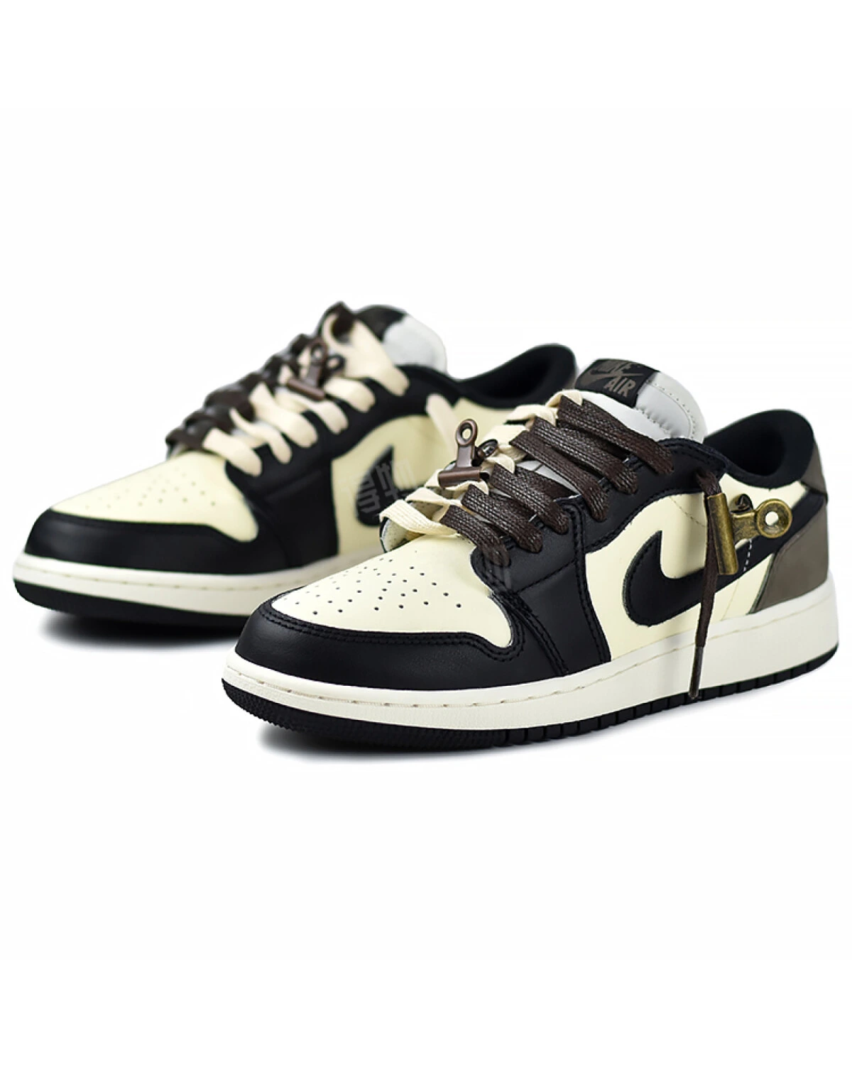 Jordan Air Jordan 1 мужские кроссовки черно-коричневые баскетбольные картинка