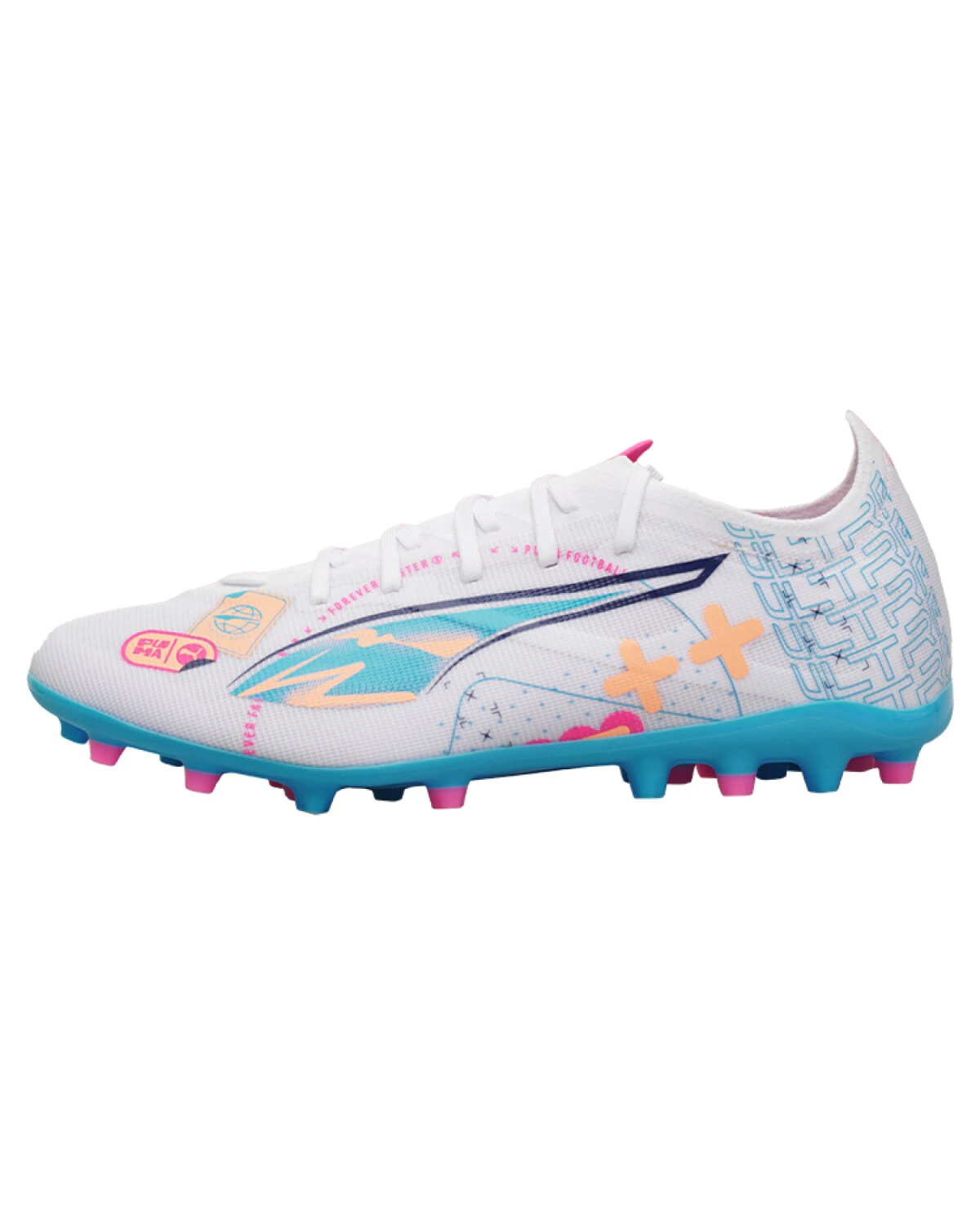 PUMA Ultra 5 спортивные кроссовки бело-синие розовые картинка