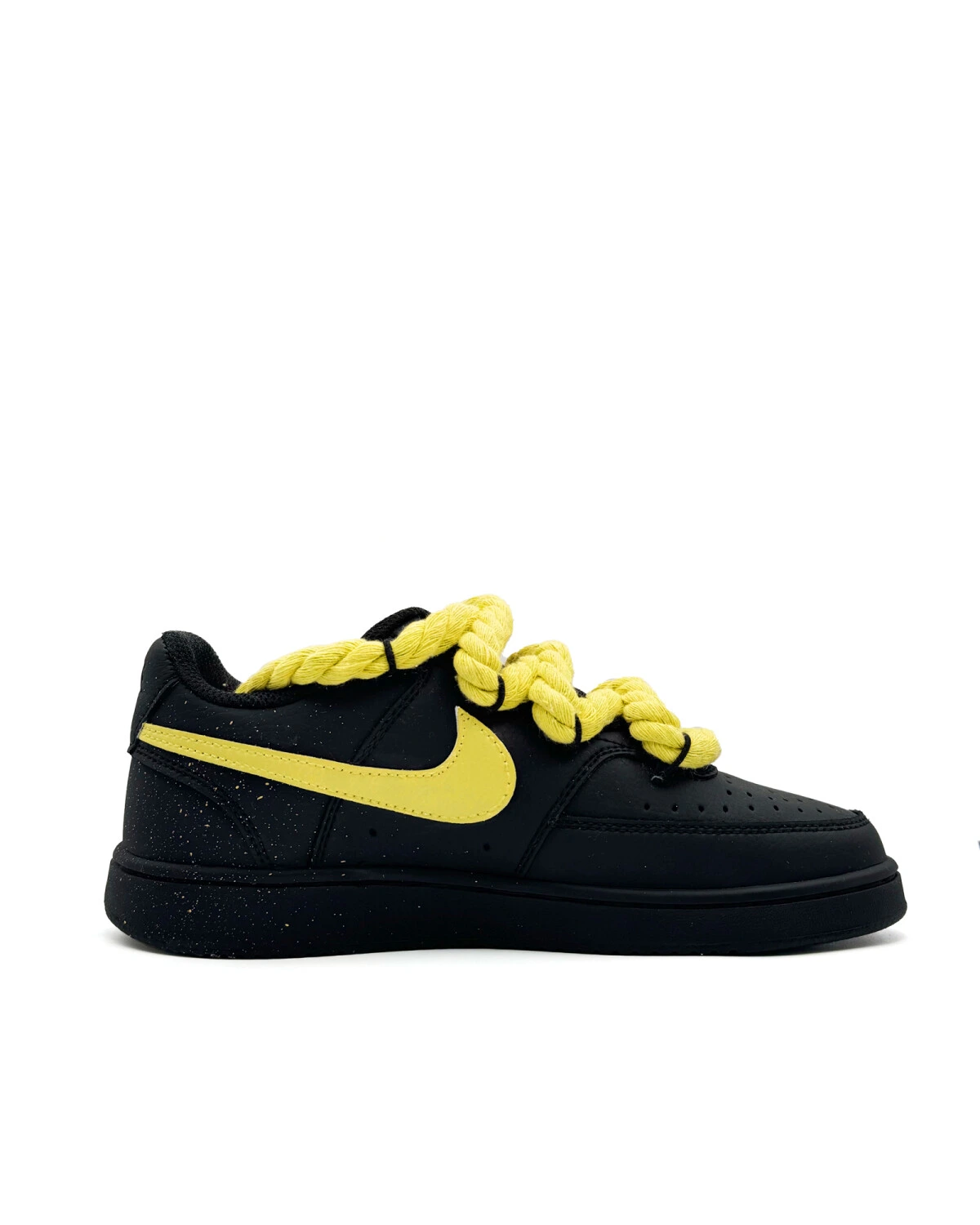 Nike Court Vision Unisex кроссовки черно-желтые повседневные износостойкие картинка