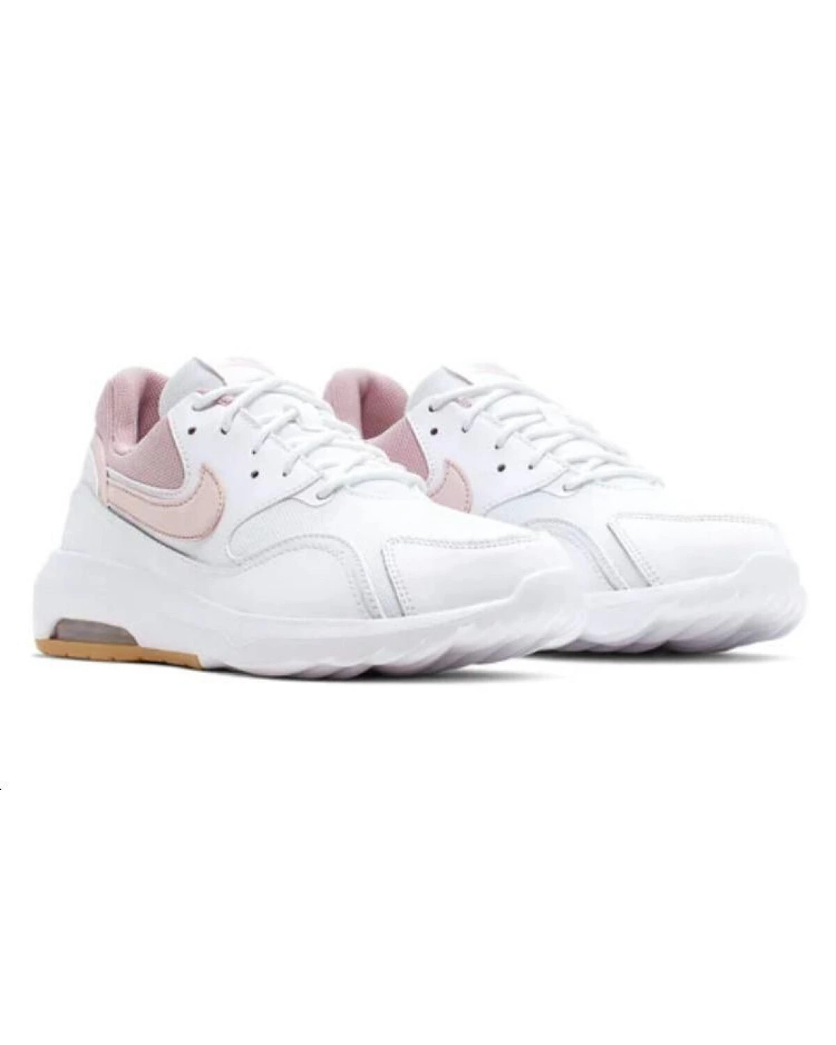 Nike Air Max Nostalgic женские кроссовки белые с розовыми вставками картинка