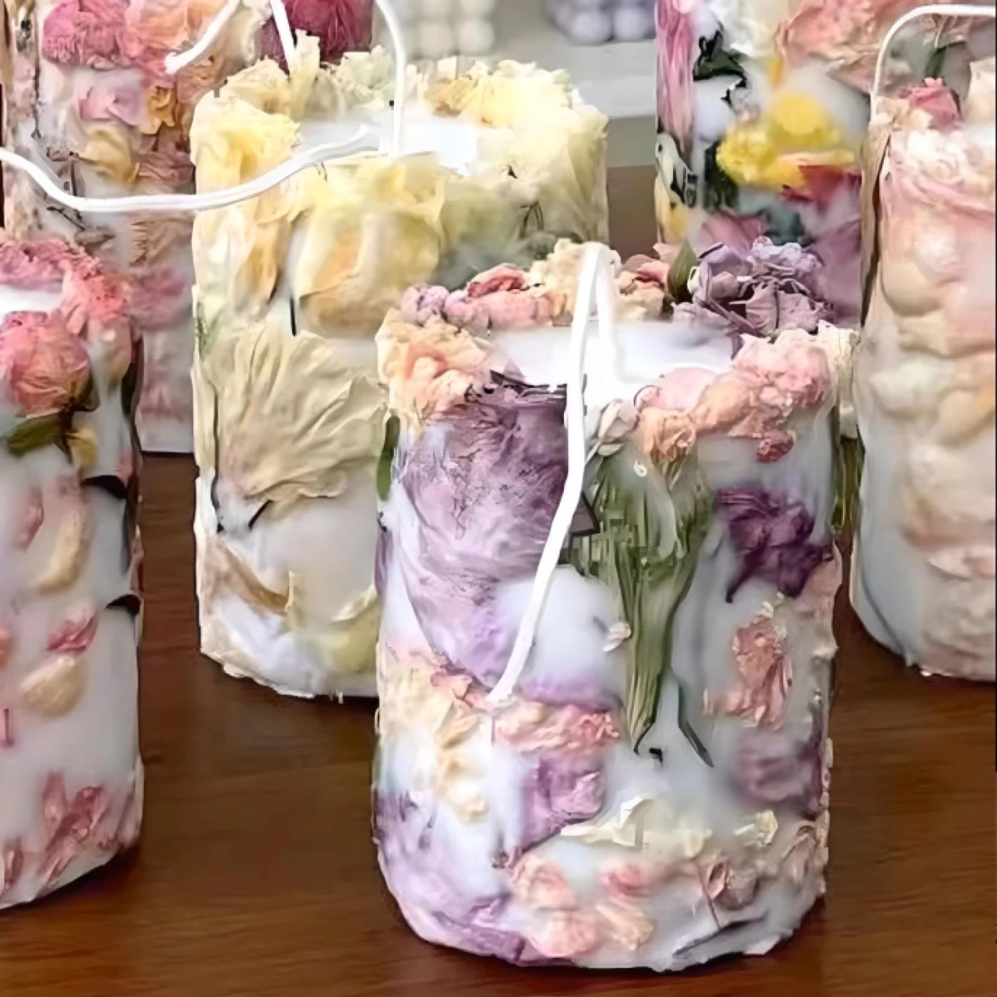 Ароматическая свеча с тиснением в виде розы картинка