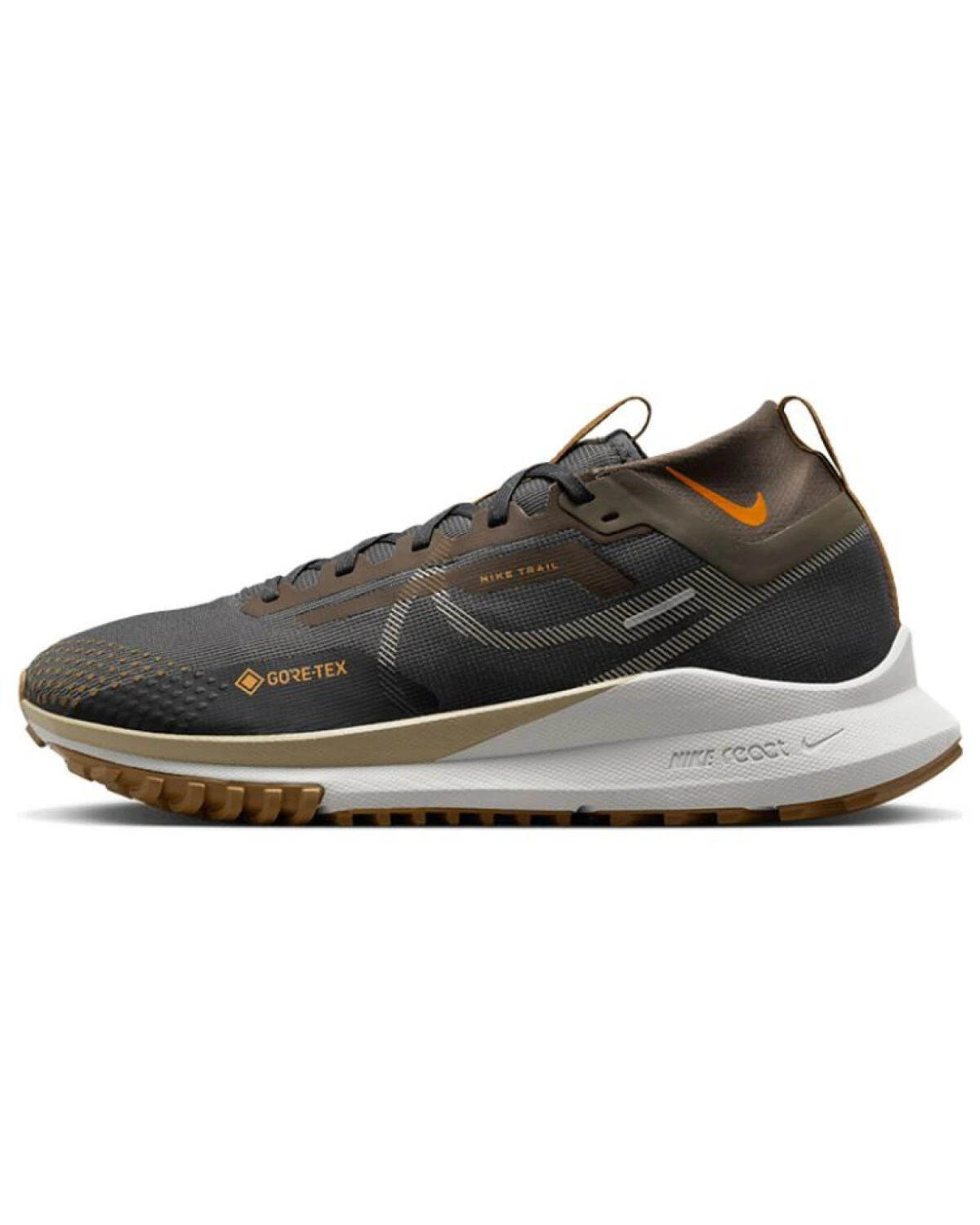 Nike Pegasus Trail 4 кроссовки для трейлраннинга серо-оранжевые картинка