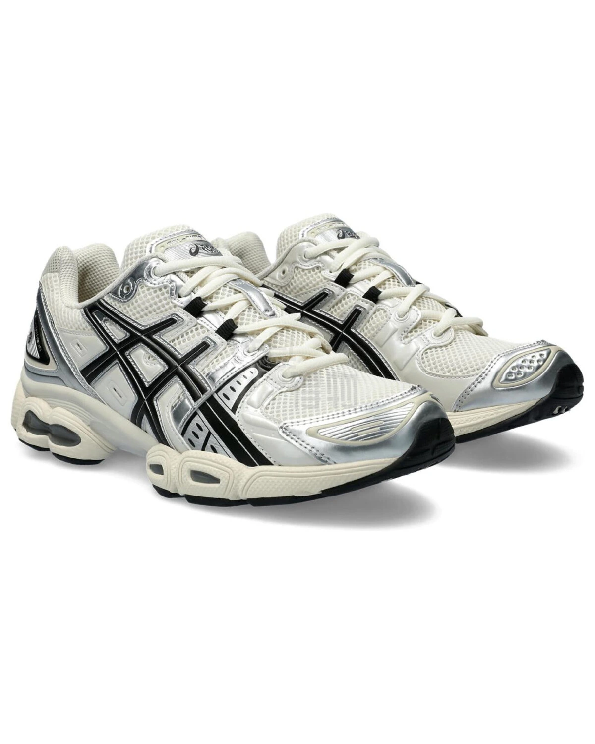Asics GEL-Nimbus 9 мужские повседневные кроссовки бело-чёрные сетчатые картинка