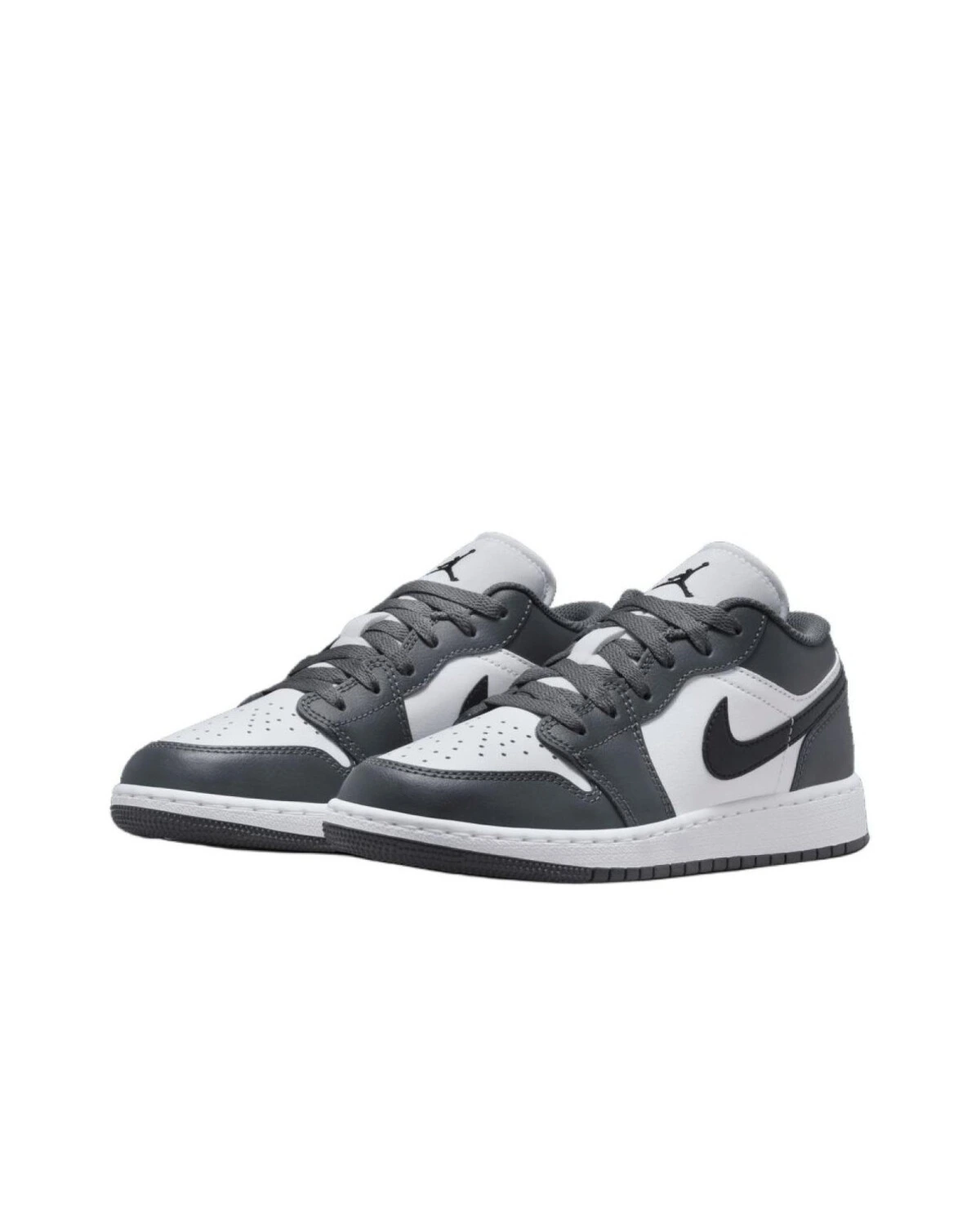 Jordan Air Jordan 1 детские кроссовки бело-серо-черные картинка