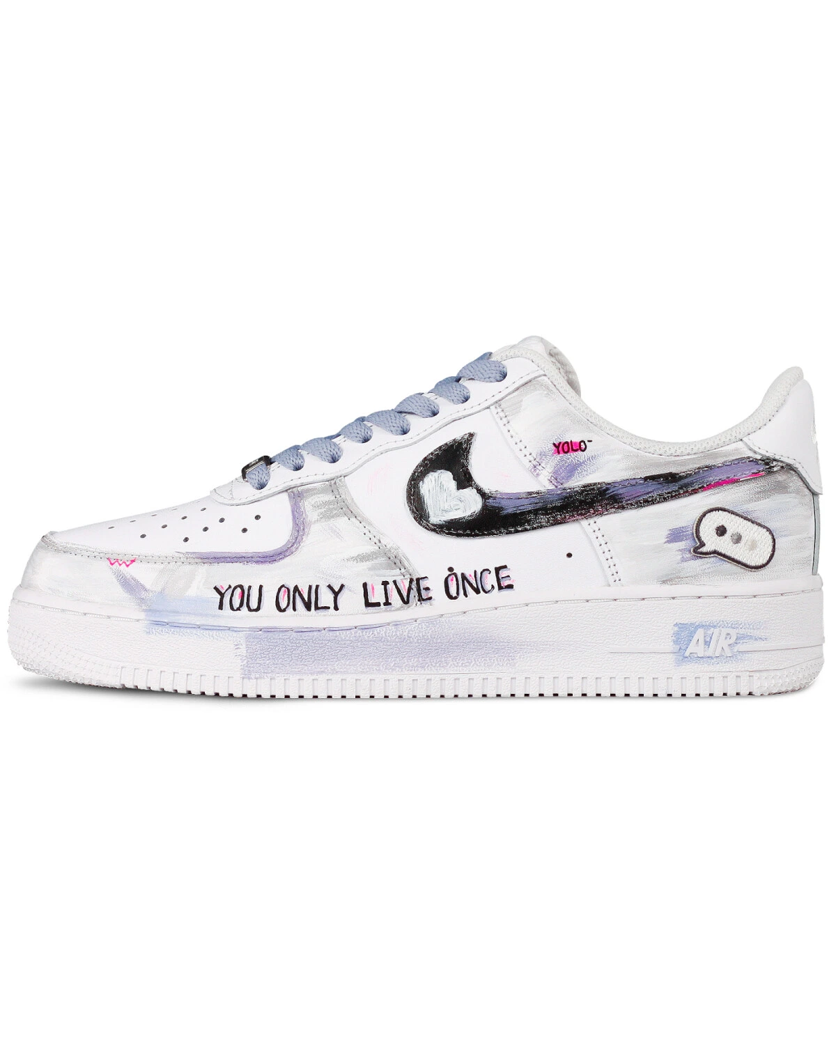 Nike Air Force 1 мужские кроссовки серые с амортизацией и износостойкостью картинка