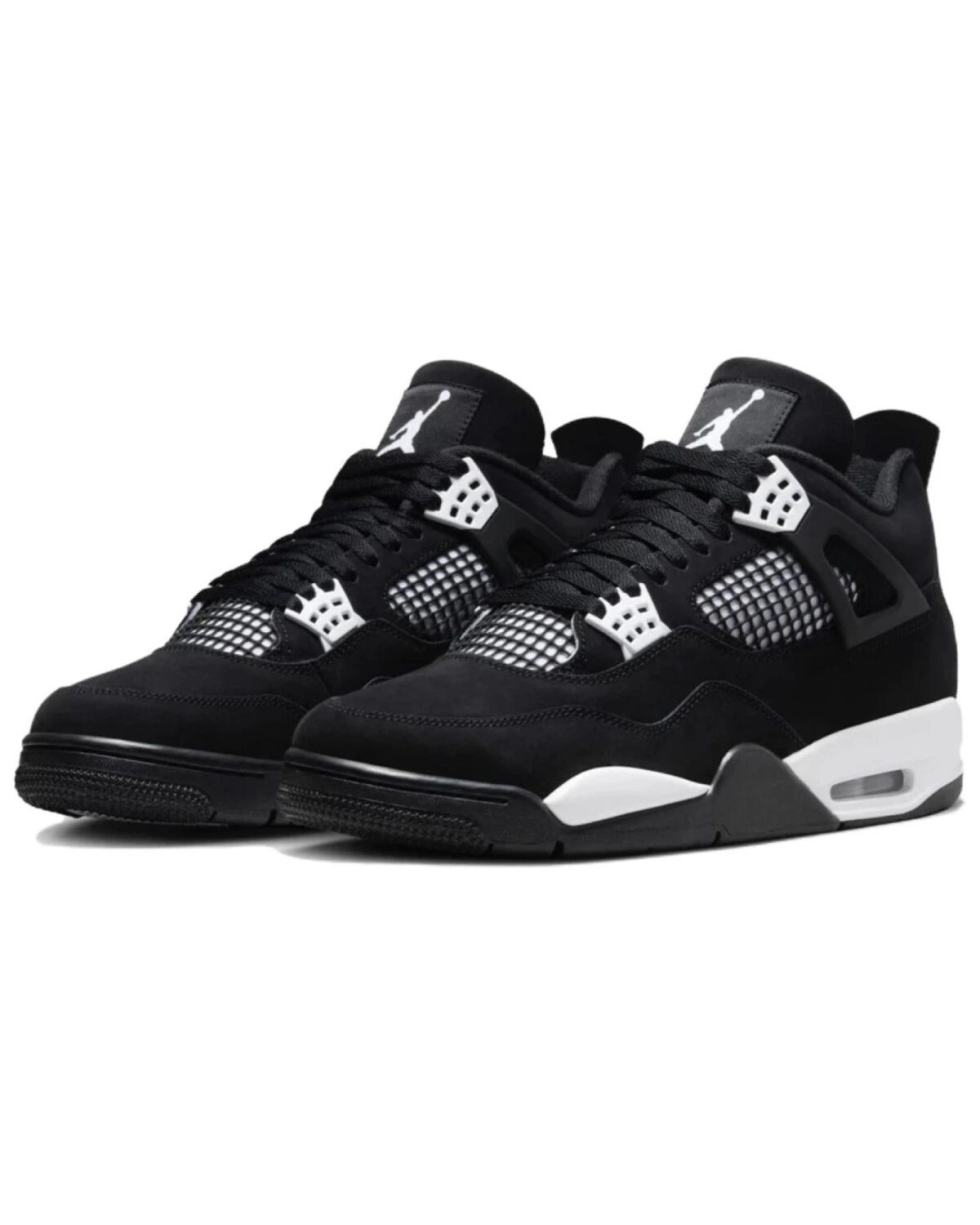 Jordan Air Jordan 4 кроссовки черно-белые Панда из кожи картинка