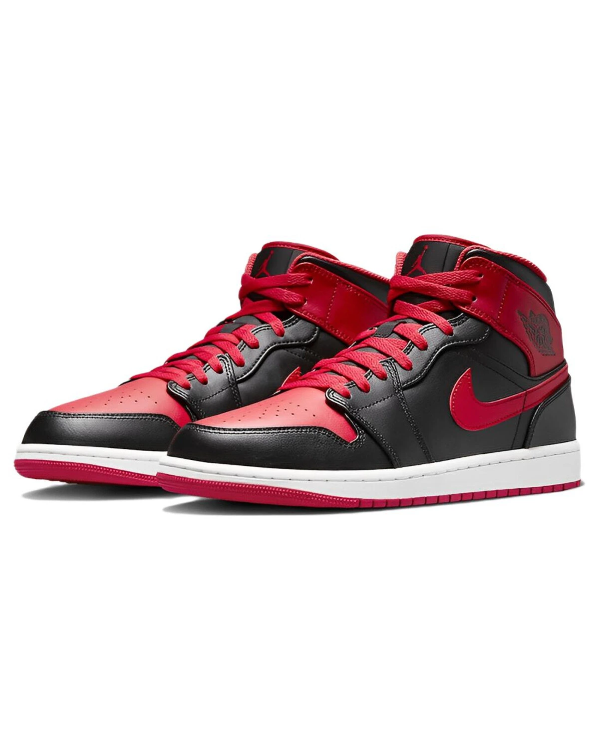 Jordan Air Jordan 1 унисекс кроссовки мид-топ черно-красные картинка