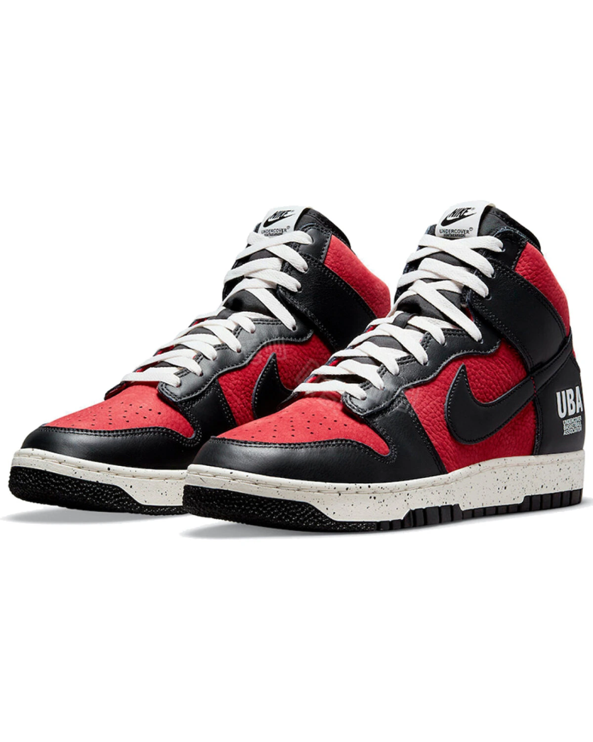 Nike Dunk High "Gym Red" унисекс кроссовки высокие черно-красные картинка