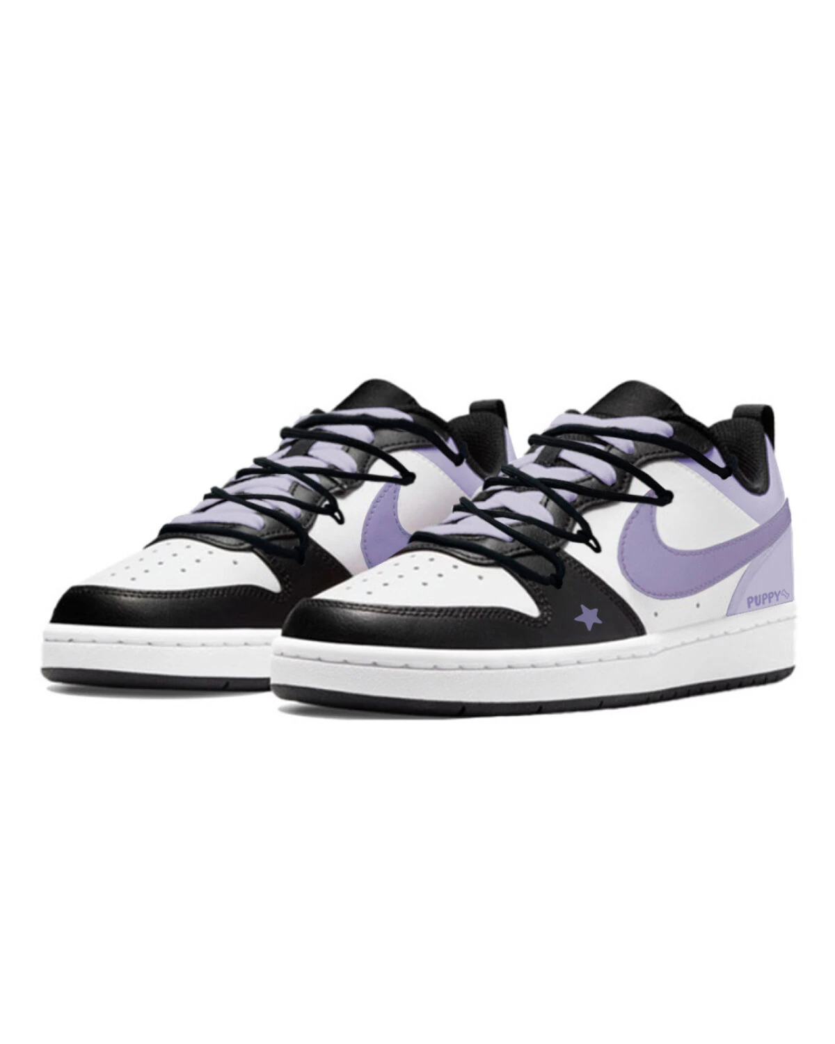Nike Court Borough PUPPY детские кроссовки из искусственной кожи фиолетовые картинка