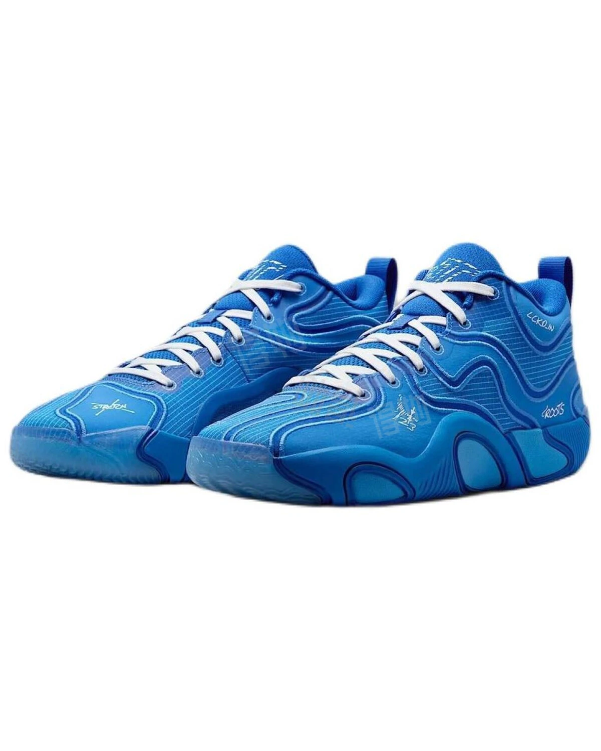 Jordan Tatum 3 PF мужские спортивные кроссовки синие средней высоты картинка