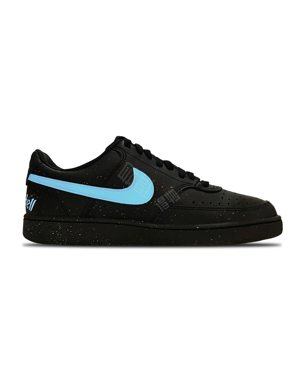 Nike Court Vision Low унисекс кроссовки черные с эффектом брызг и анти-скольжением картинка