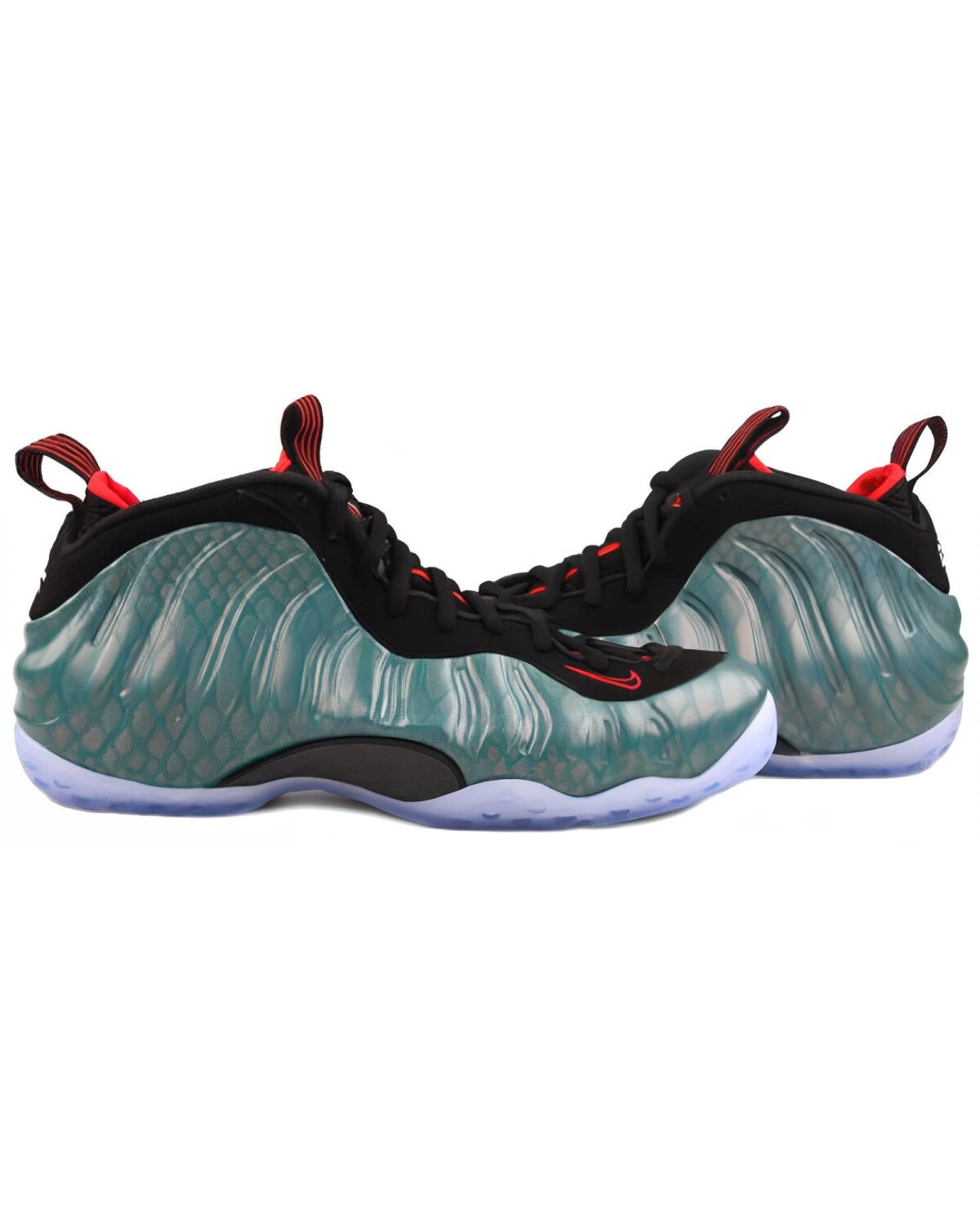Nike Foamposite One Gone Fishing мужские спортивные кроссовки средние черно-зеленые картинка