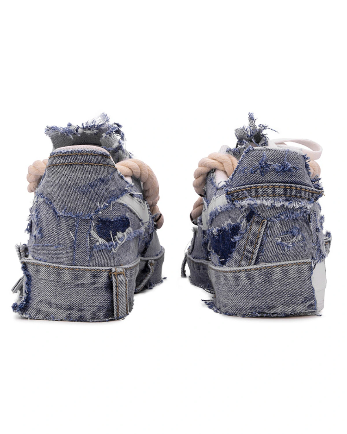 Nike Air Force 1 женские кроссовки джинсовые сине-белые картинка