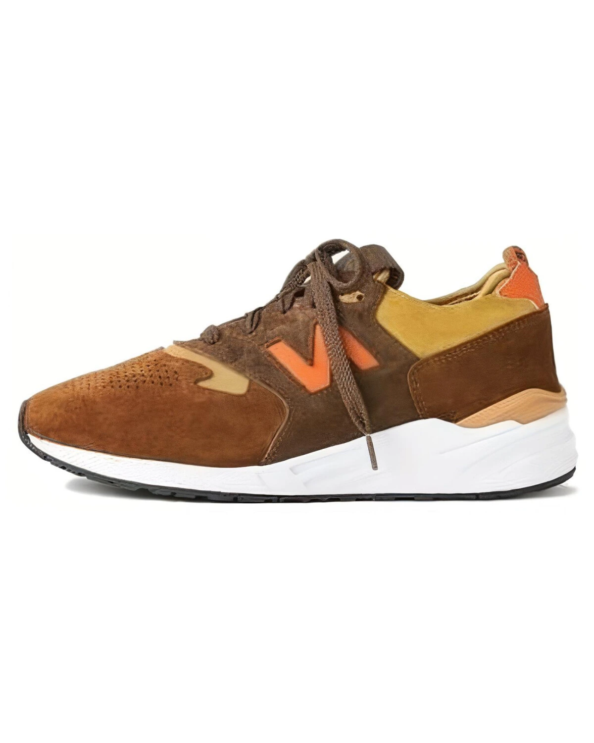 New Balance NB 999 унисекс кроссовки коричневые замшевые с амортизацией картинка