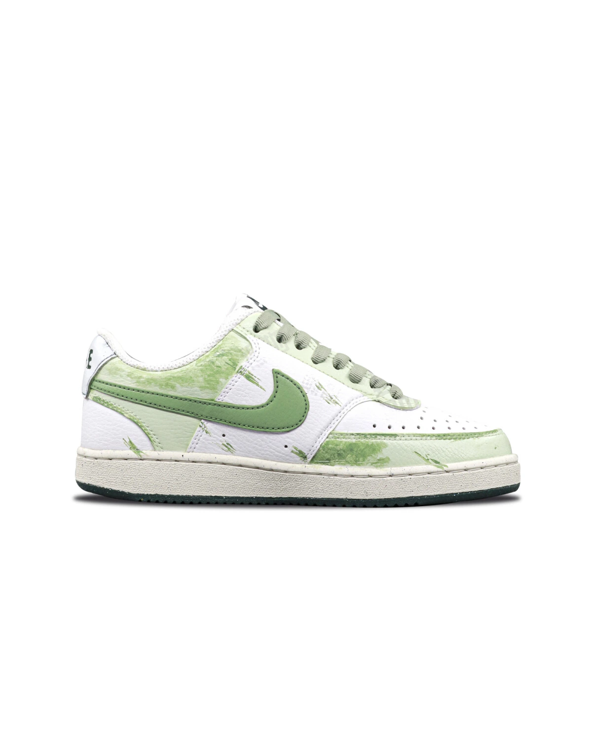 Nike Court Vision Hand-Painted Унисекс Кроссовки зеленые картинка