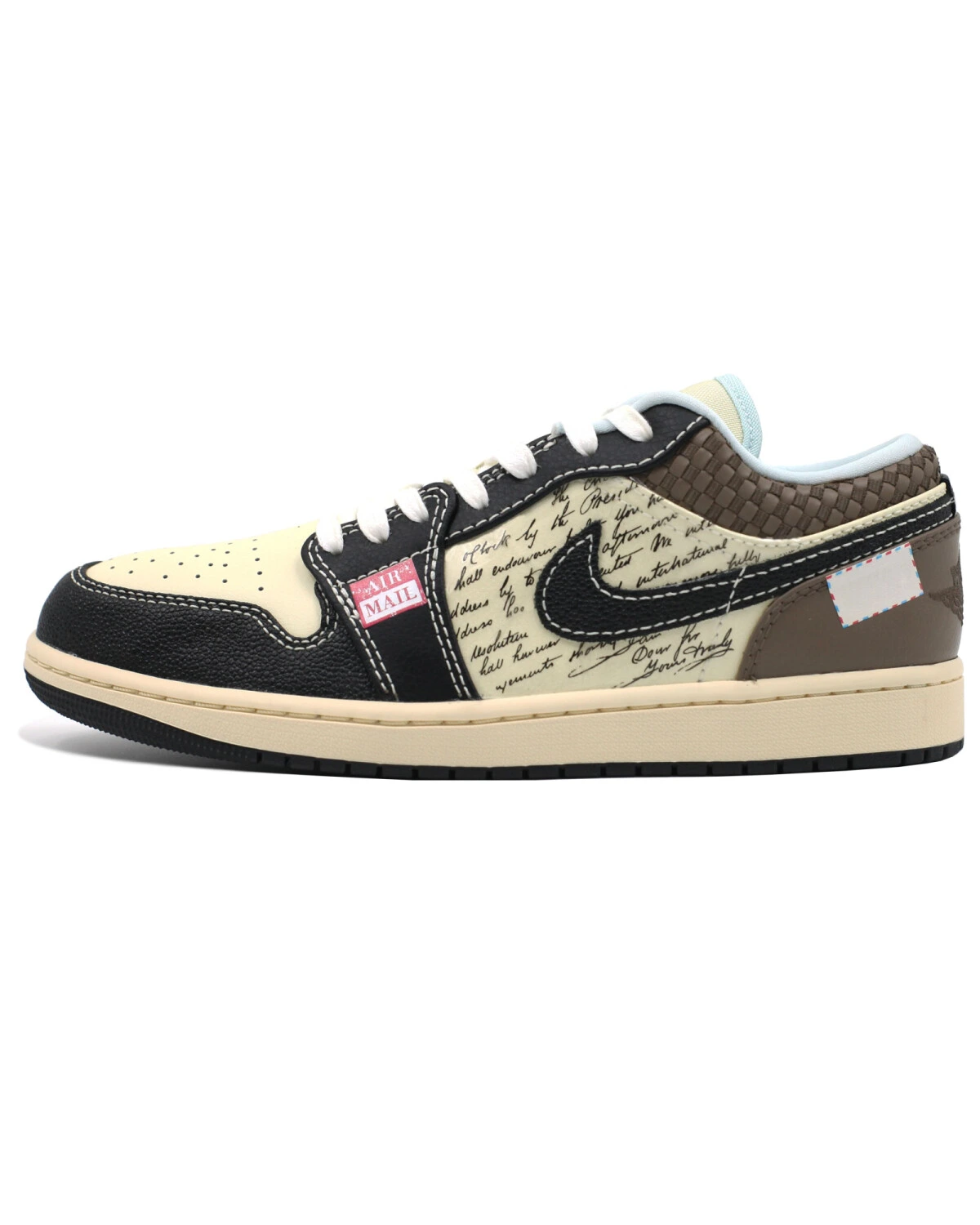 Jordan Air Jordan 1LOW SE мужские кроссовки черно-коричневые с амортизацией и резиновой подошвой картинка