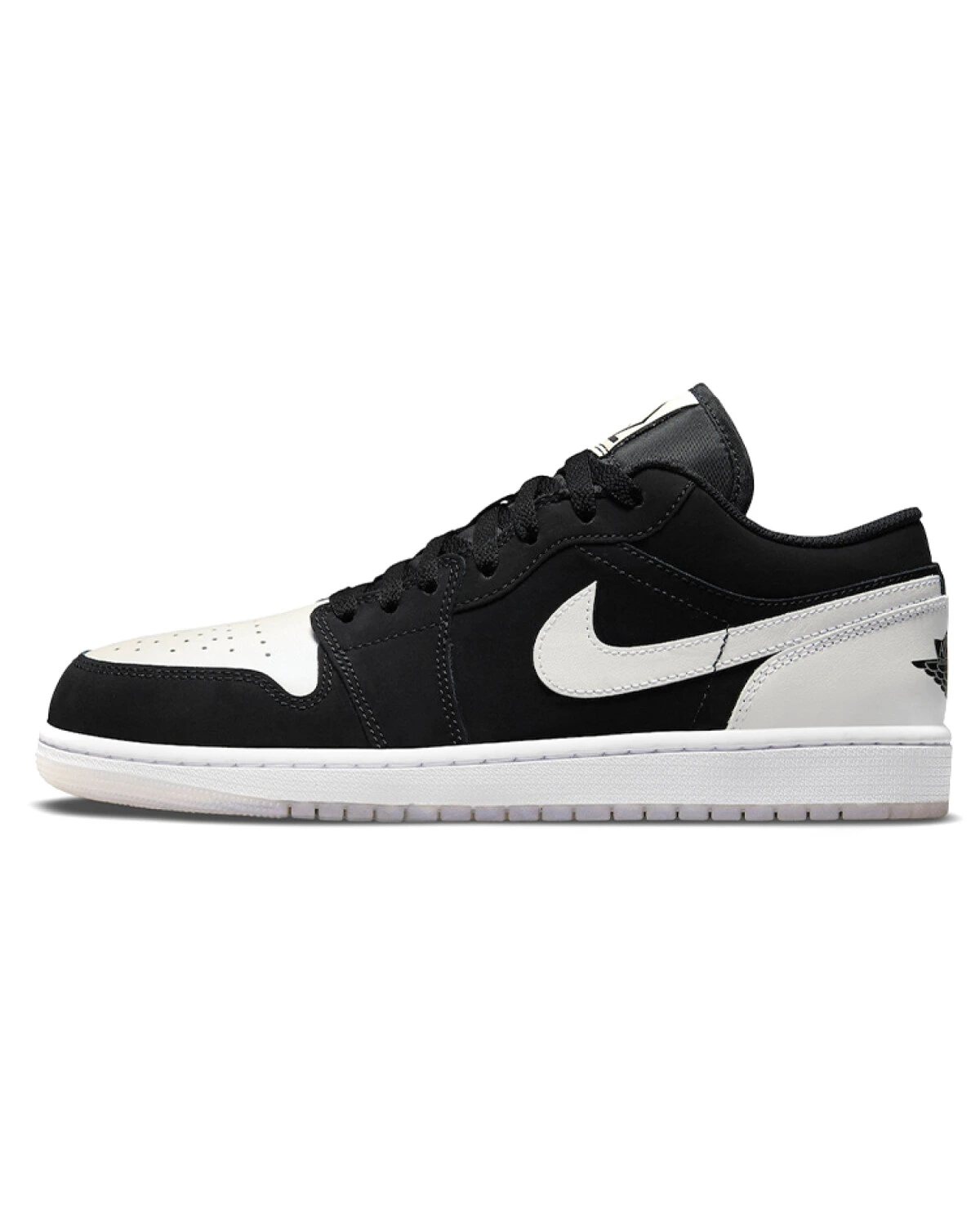 Jordan Air Jordan 1 унисекс кроссовки черно-белые из замши и кожи картинка