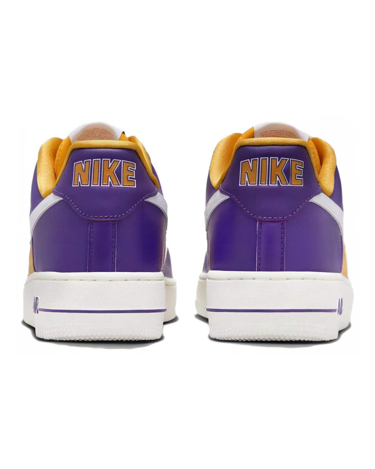 Nike Air Force 1 женские кроссовки кожаные фиолетово-желтые картинка