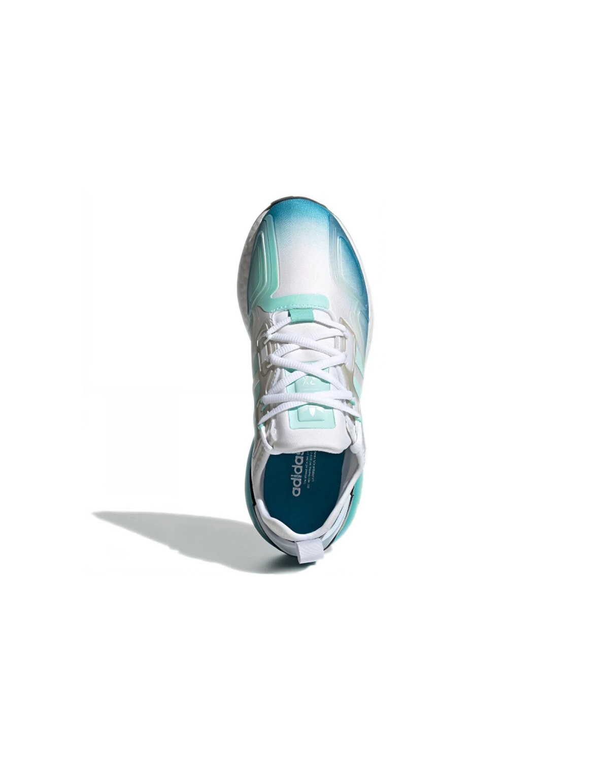 Adidas Originals ZX 2K Boost женские кроссовки повседневные бело-зеленые картинка