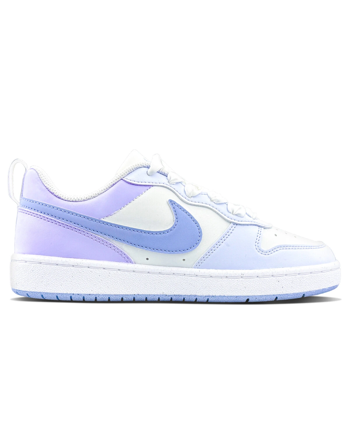 Nike Court Borough Low 2 детские кроссовки голубые с кожаным верхом картинка