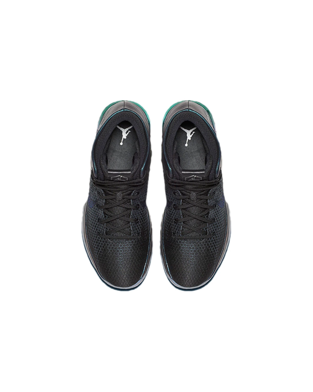 Jordan 31 мужские кроссовки высокие чёрные с металлическим серебром картинка