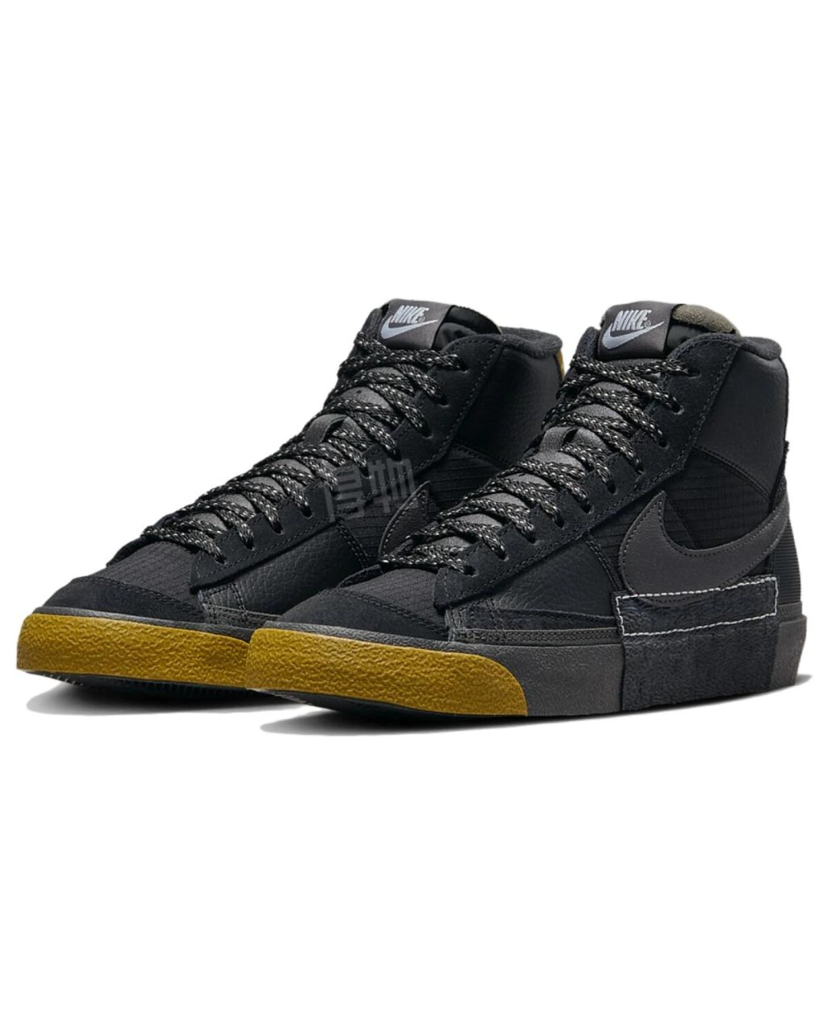 Nike Blazer Pro Club мужские кроссовки черные кожаные картинка
