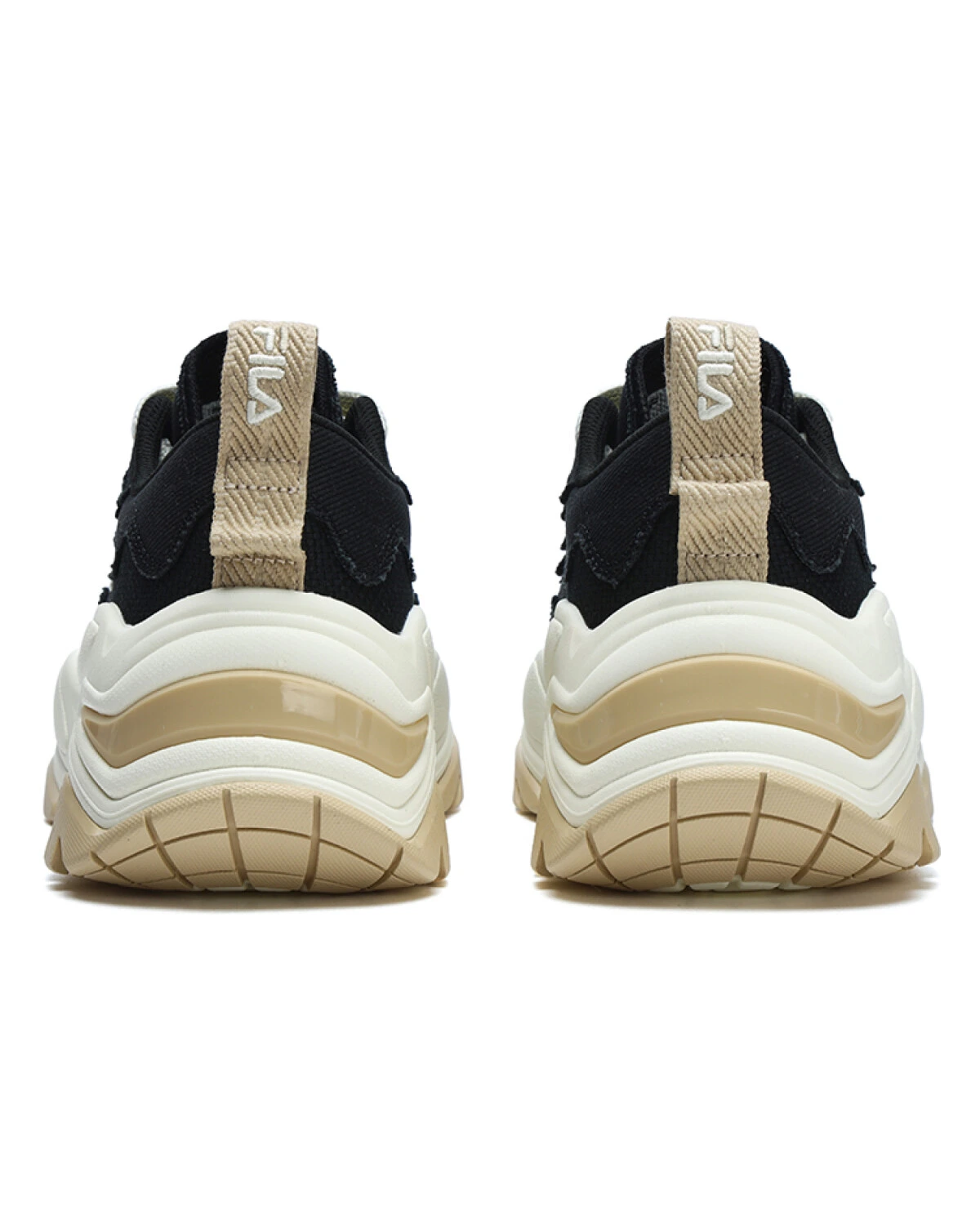 FILA SOFIA CANVAS женские кеды черно-белые с толстой подошвой картинка