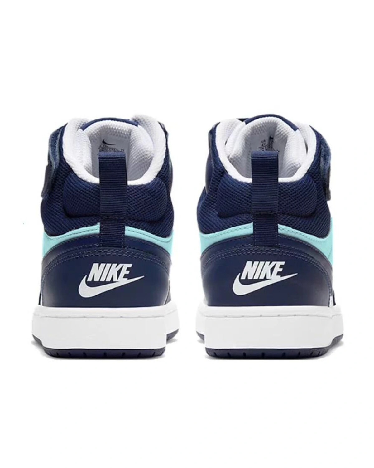 Nike Court Borough детские высокие кроссовки синие картинка