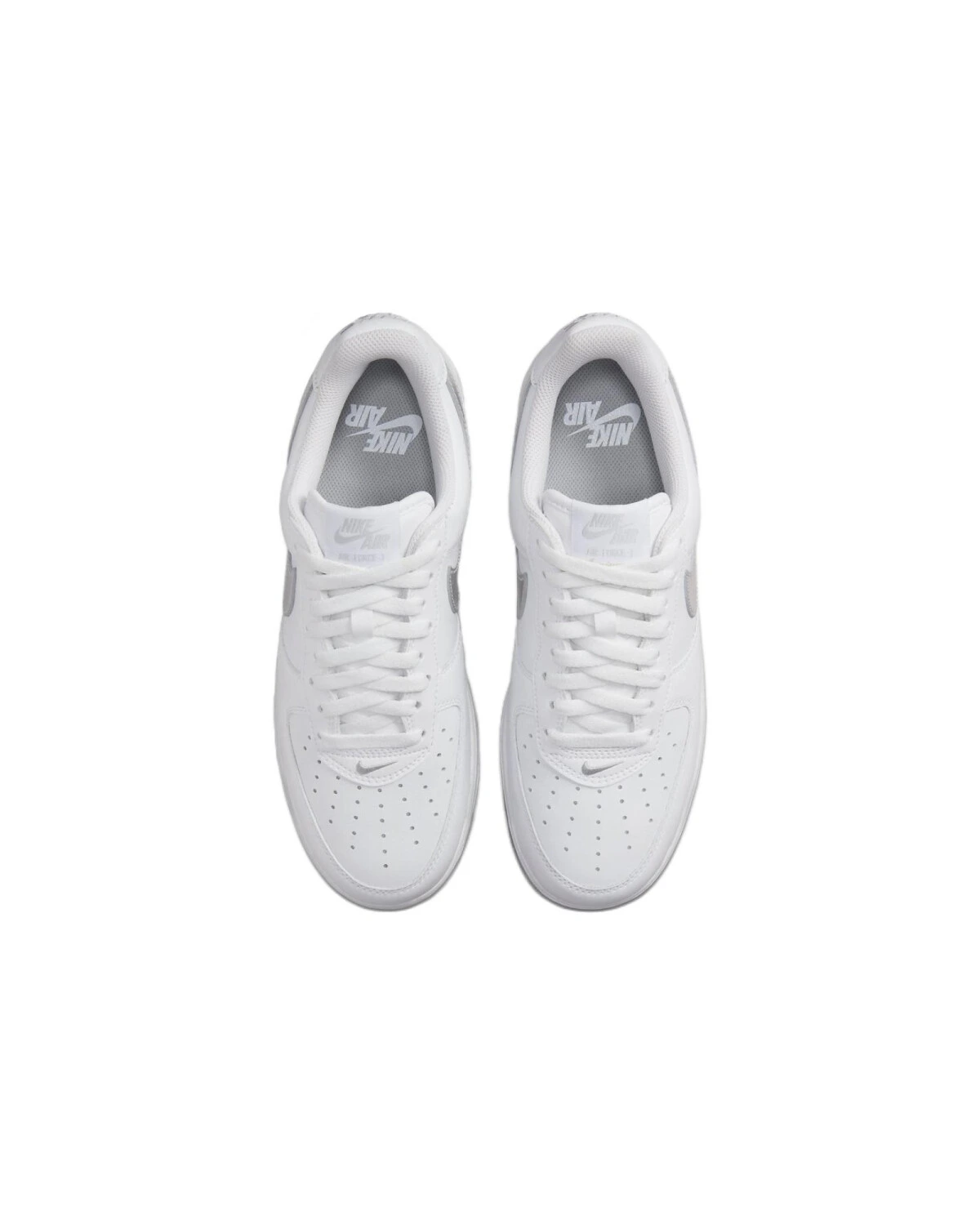 Nike Air Force 1 кроссовки белые кожаные на шнуровке картинка