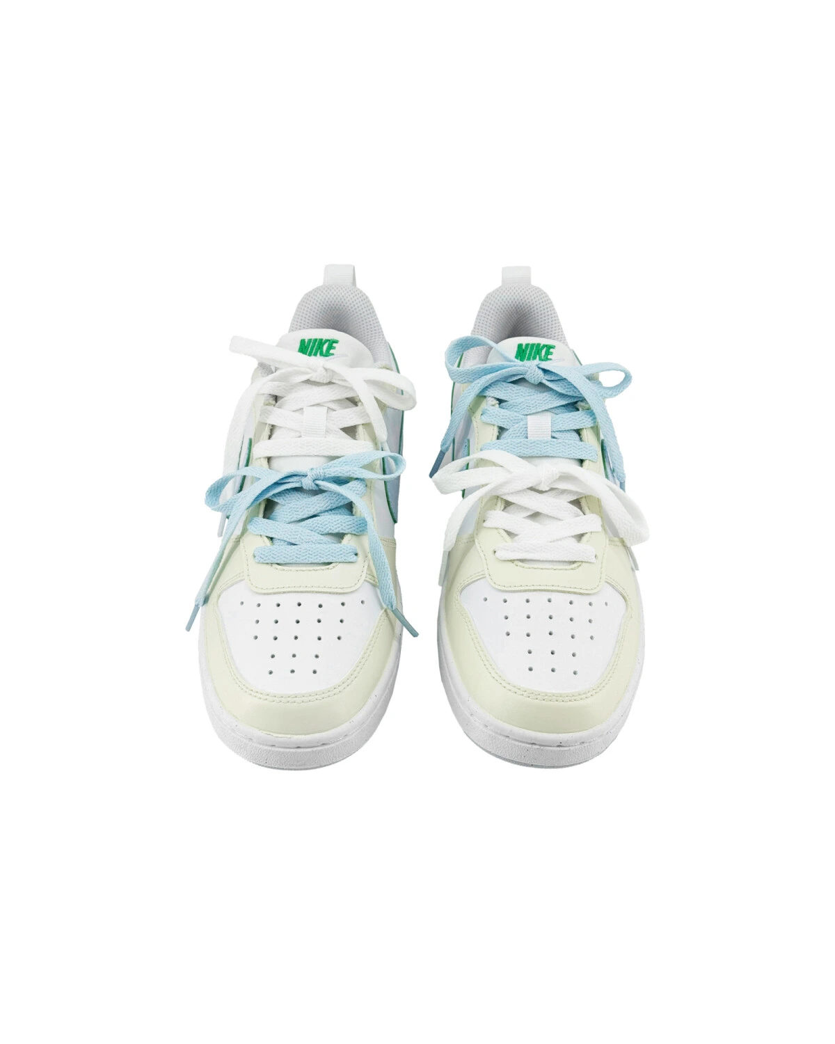 Nike Court Borough Детские кроссовки бело-желто-синие анти-скольжение картинка